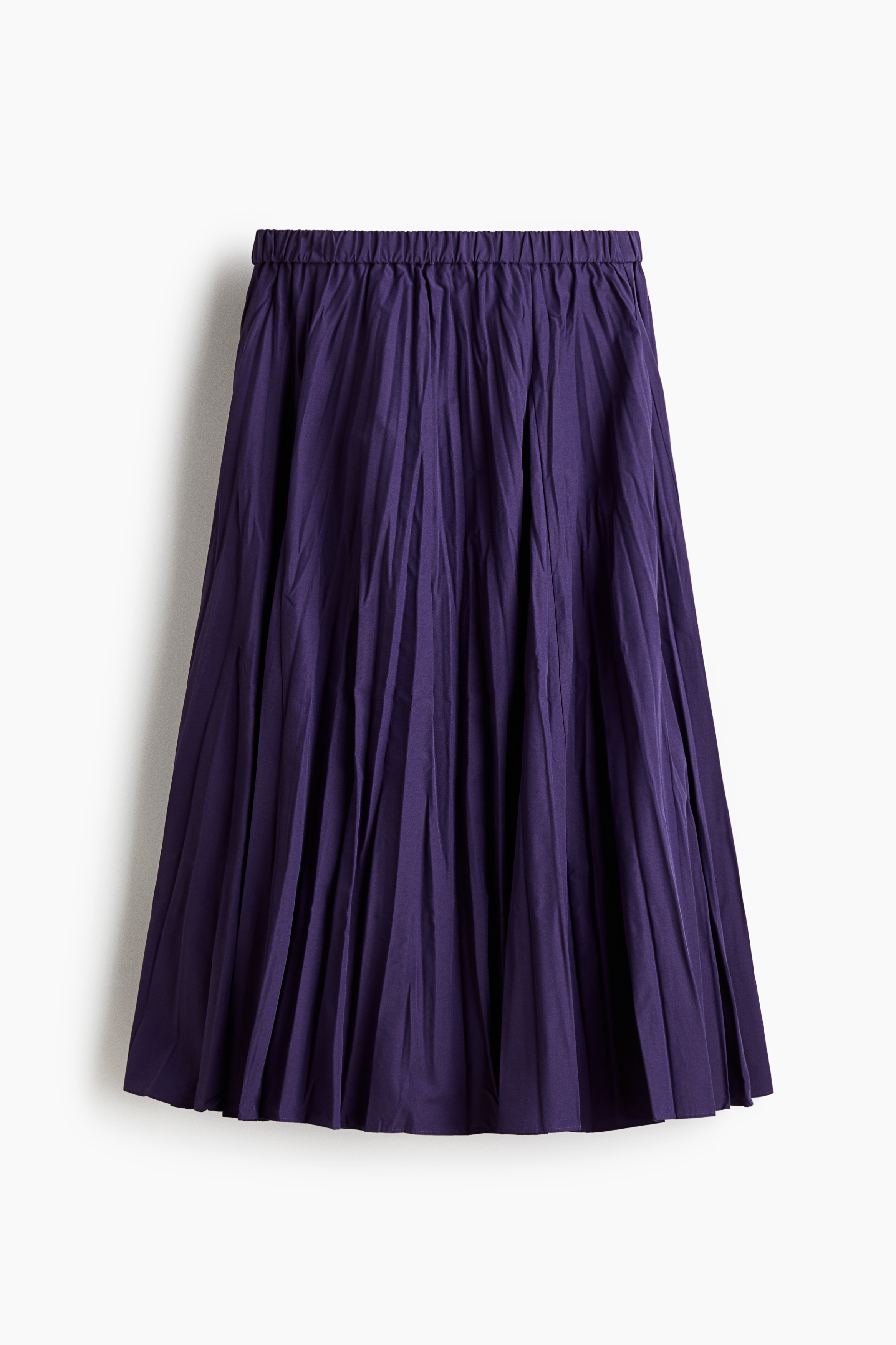 Plissé midi skirt