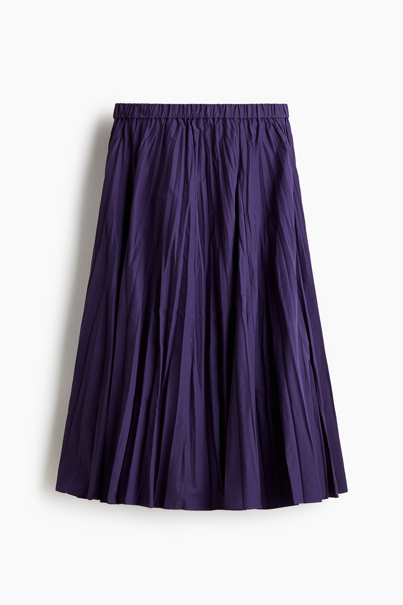 Chân váy midi xếp ly nhỏ - Màu tím đậm/Màu be - 1