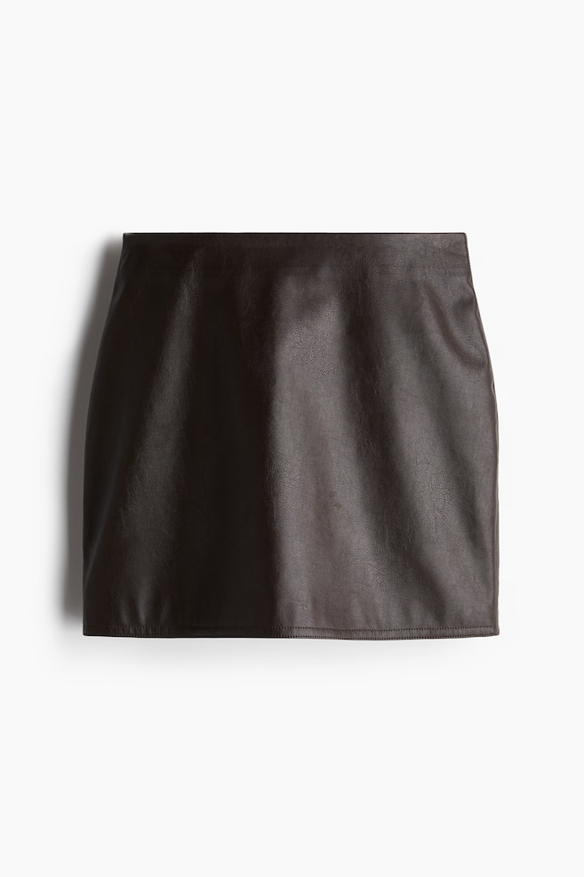 Mini skirt - Dark brown/Black/Black/Checked/White/Striped - 1