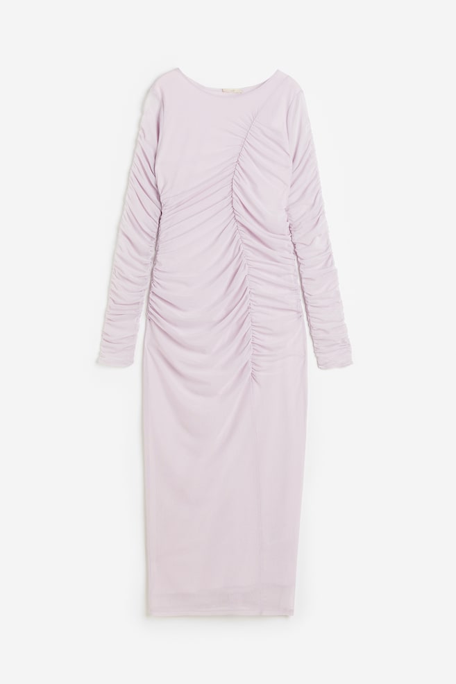 Vestido ajustado drapeado - Rosa claro - 1