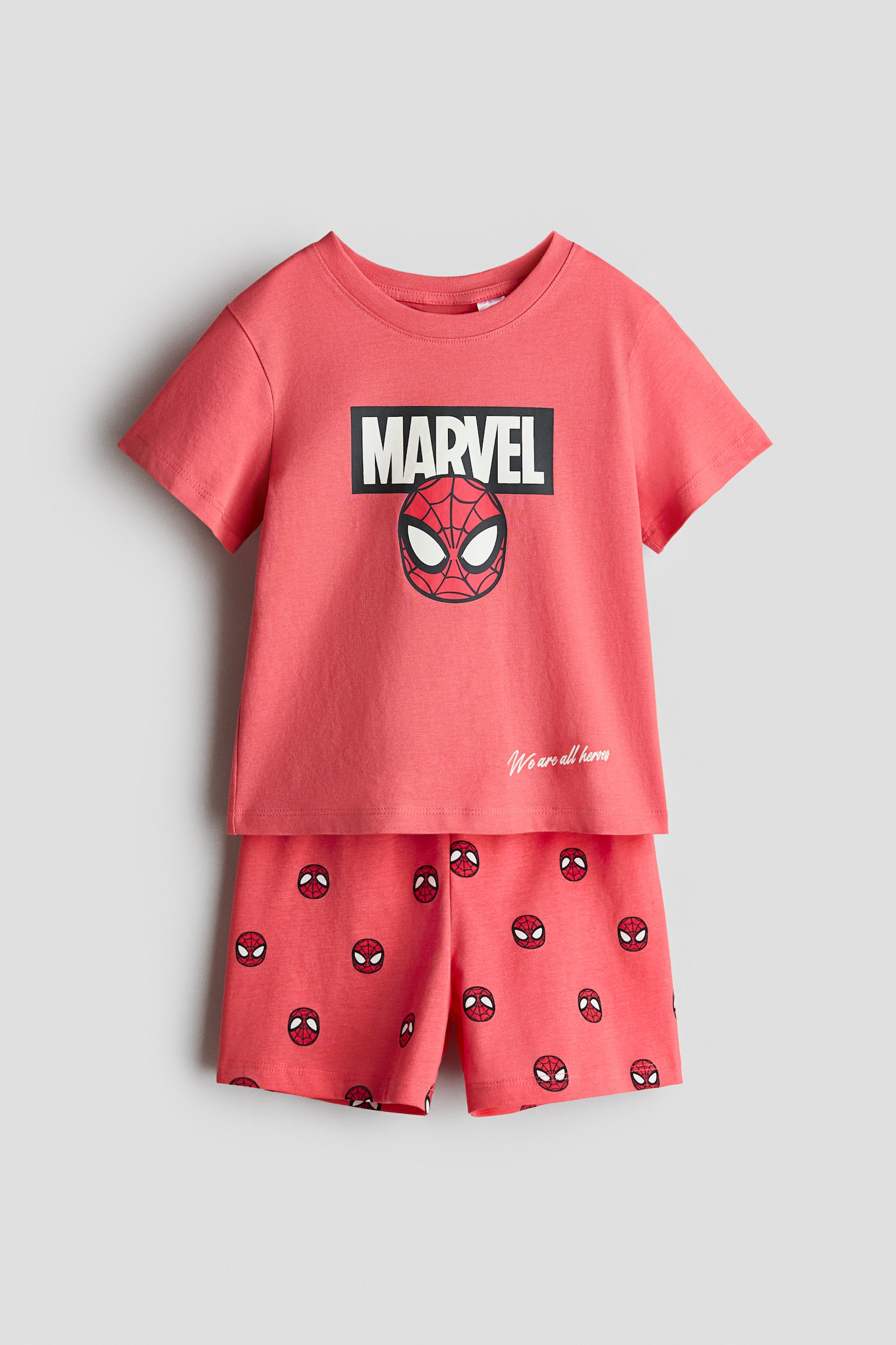 Printed cotton pyjamas - Red/Spider-Man/Light grey marl/Mickey Mouse/Light blue/Minions/Green/Minecraft/Blue/Bluey/Dark blue/Snoopy