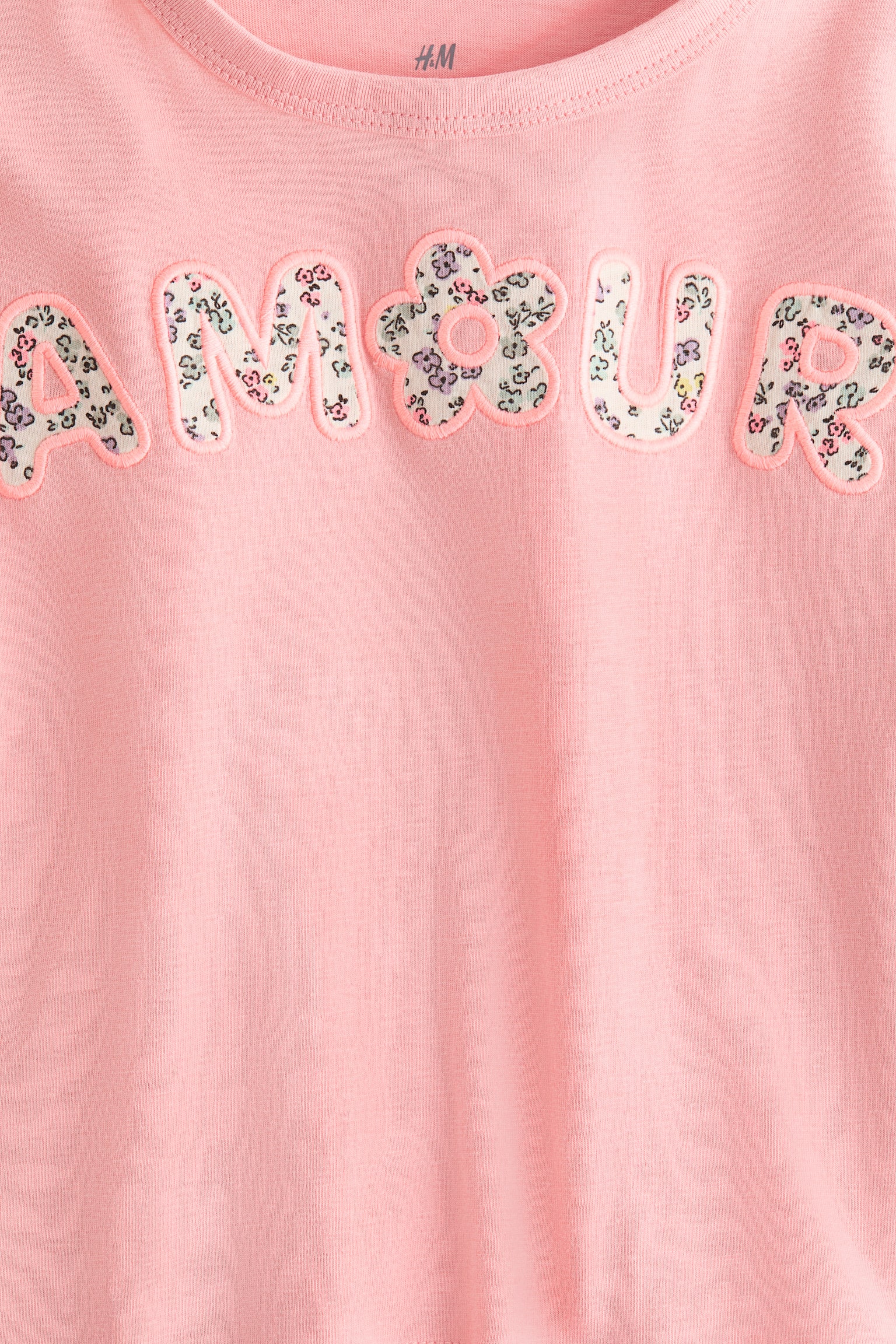 Motif-detail T-shirt - Pink/Amour/Light beige/Bonjour/Mint green/Love - 2