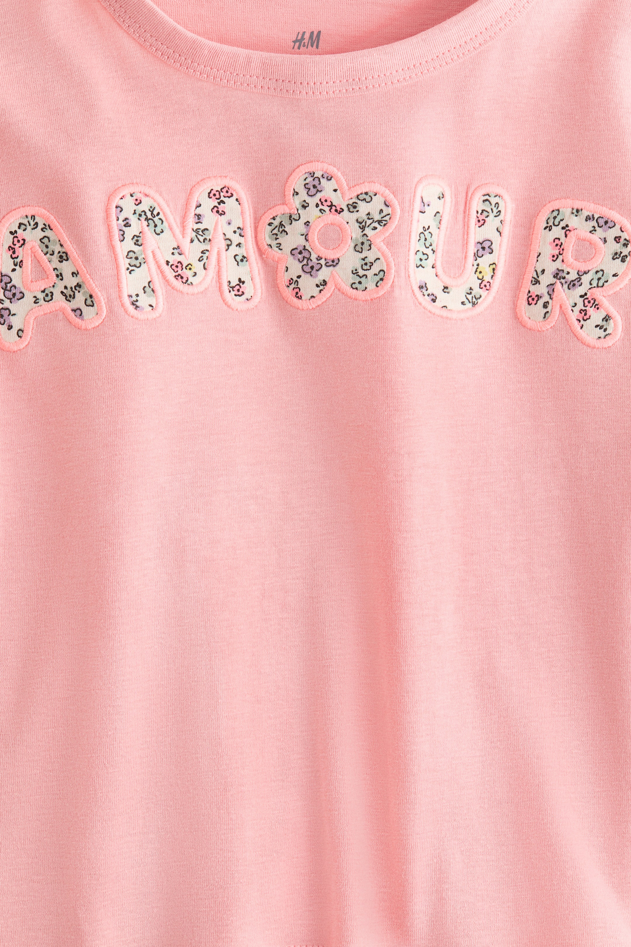 View larger image: Motif-detail T-shirt - Pink/Amour - Kids | H&M IN 2