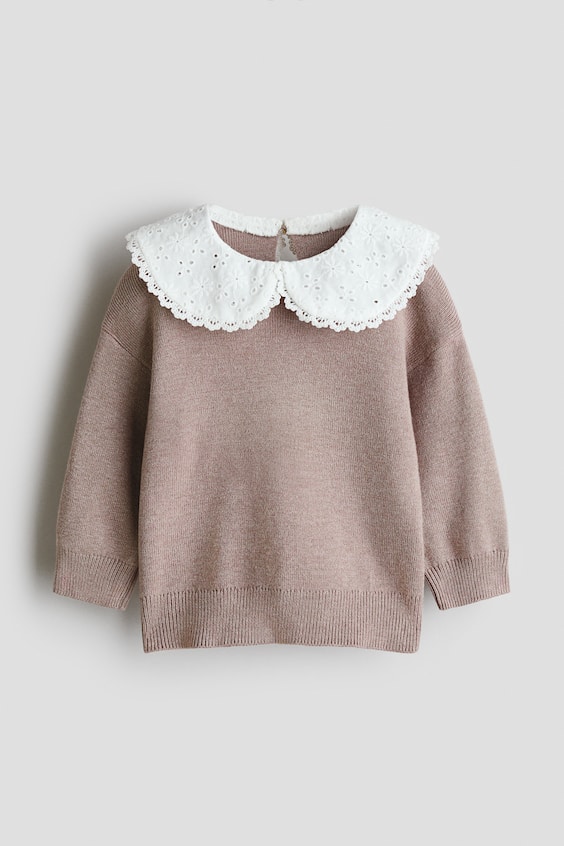 H&M Sweater with Peter Pan Collar