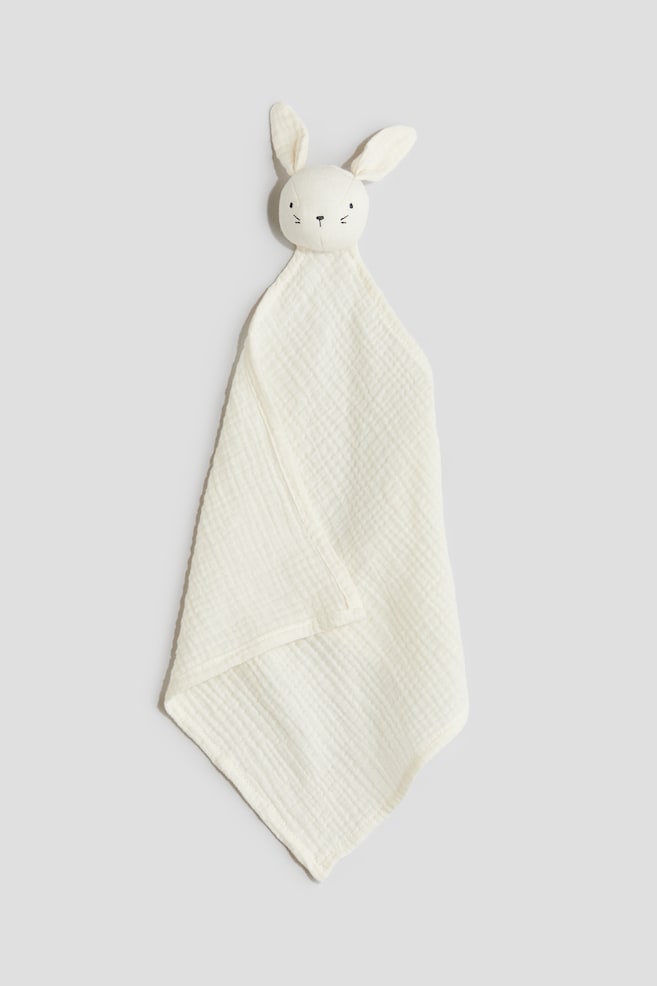 White/rabbit Cotton Muslin Comfort Blanket for kids | H&M US