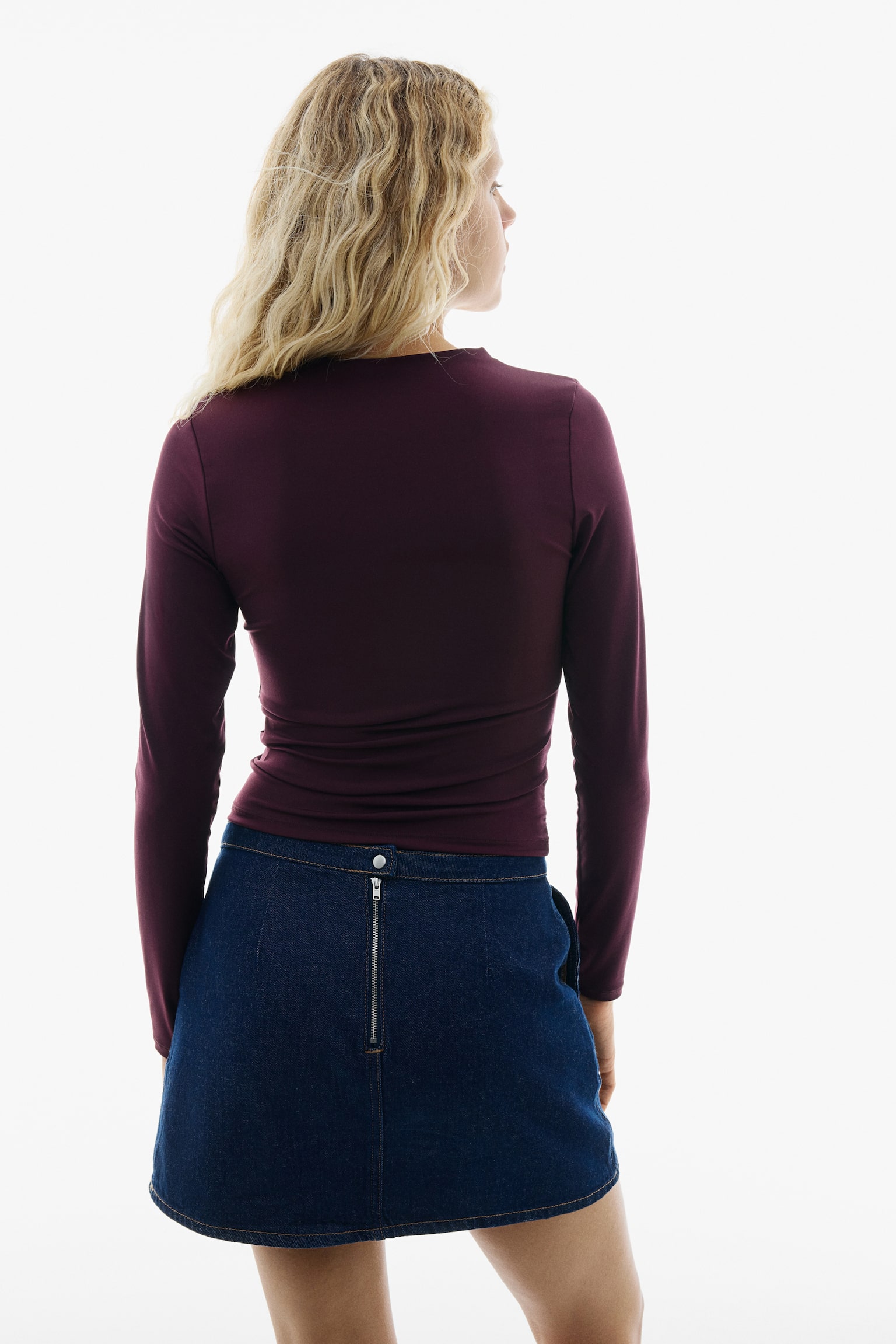 חולצה במראה נשפך - בורדו/לבן/פסי זברה/שחור/ורוד בהיר/בורדו - 4