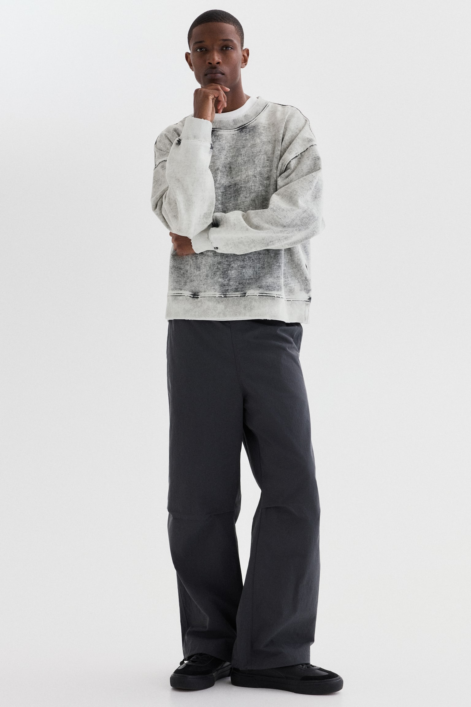 Oversized Fit Washed sweatshirt - Grey - 6