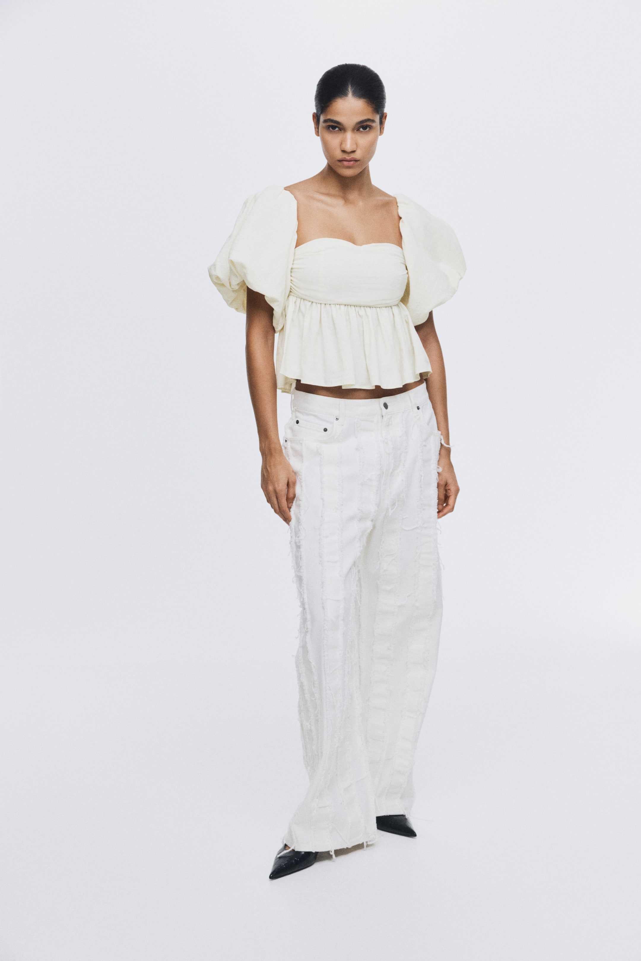 Ver imagen más grande: Top off-the-shoulder - Crema - MUJER | H&M ES 2