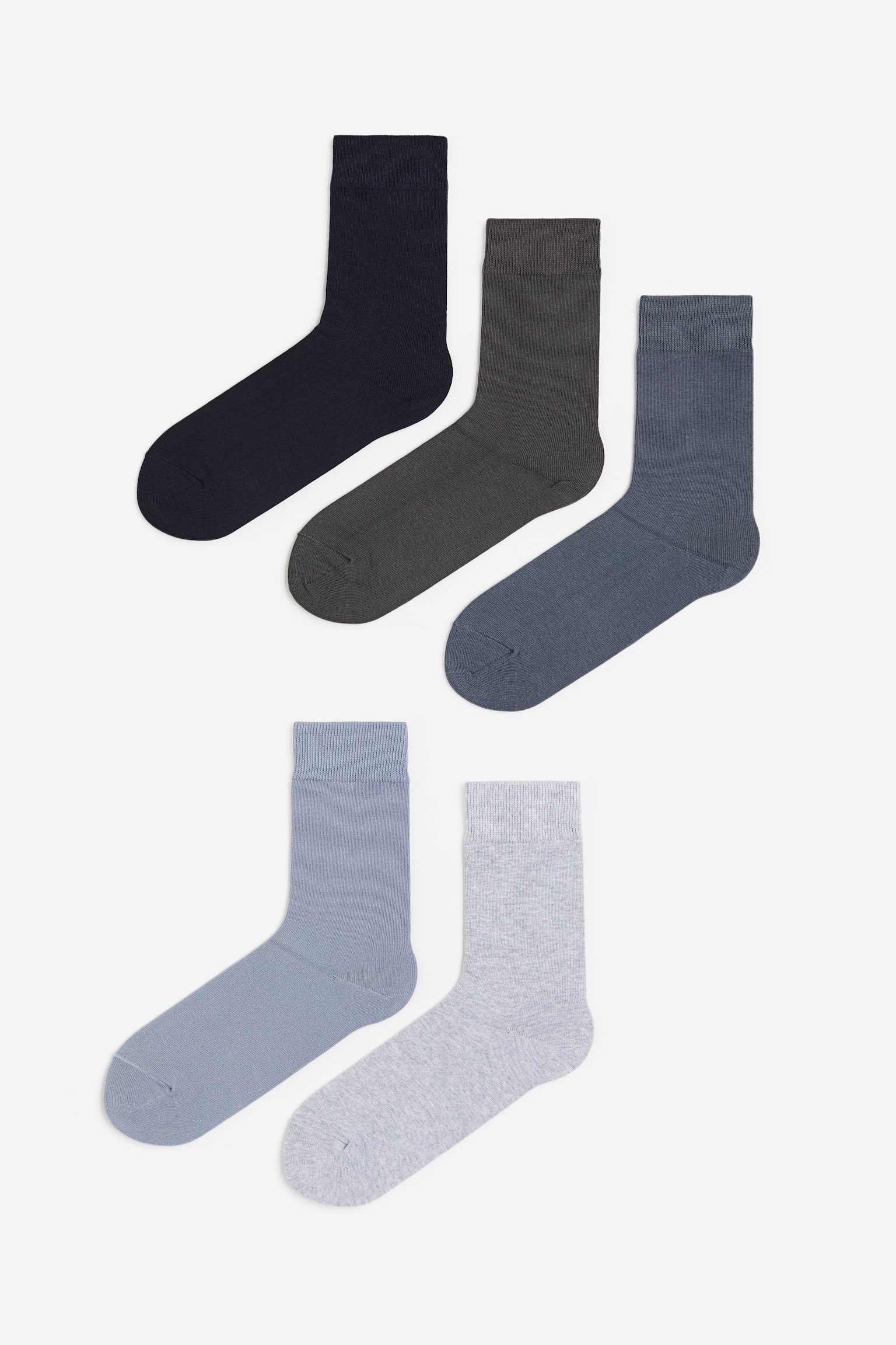 5-pack socks - Black/Grey/Blue/Light grey/Dark grey/White/Burgundy/Black/Black/Navy blue/Grey marl - 1