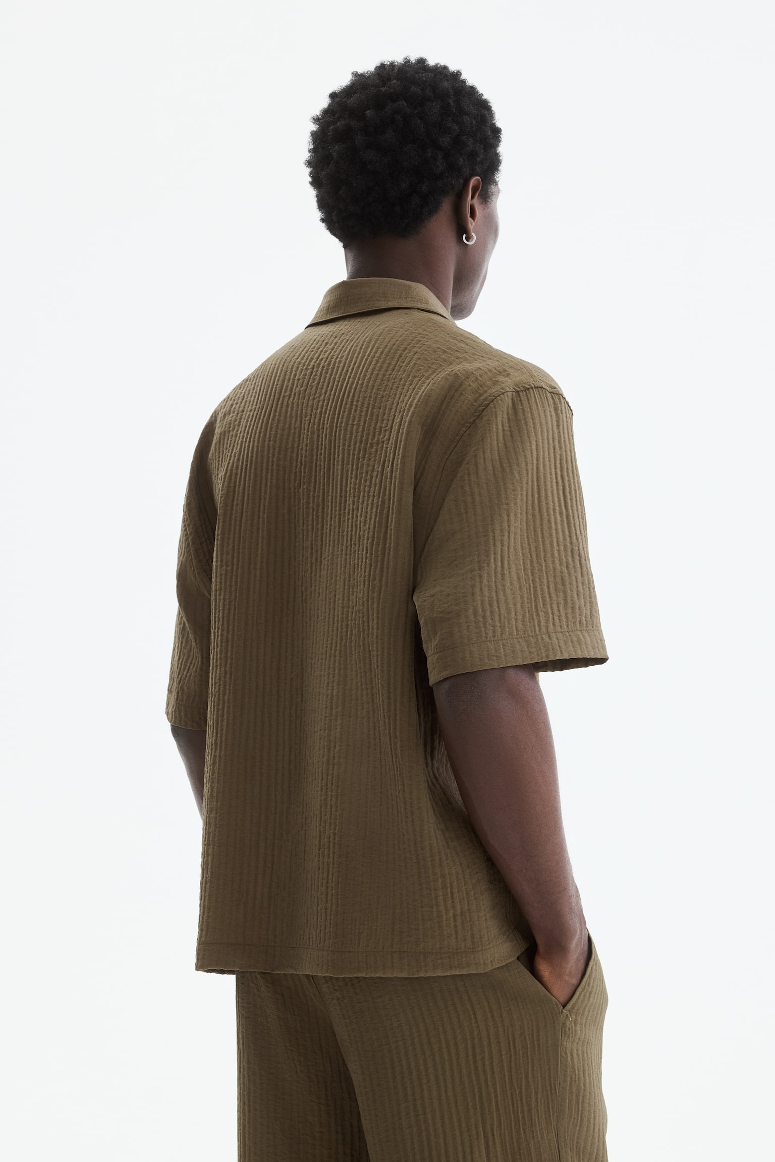 Relaxed Fit Shirt-Khaki green - 7