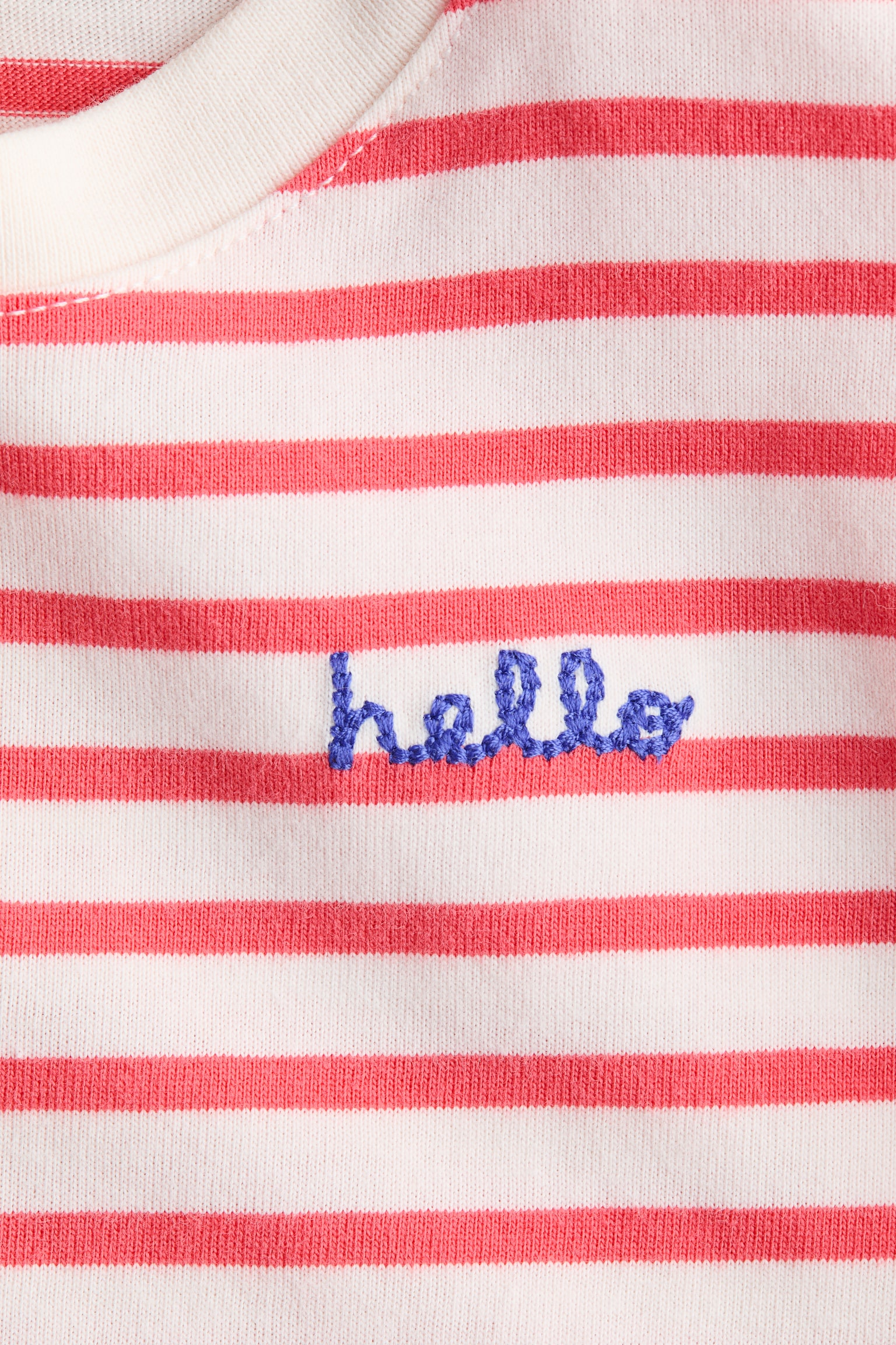 T-shirt z haftowanym detalem - Malinoworóżowy/Hello/Jasnobeżowy/Żaglówka/Kremowy/Citron pas pressé - 2