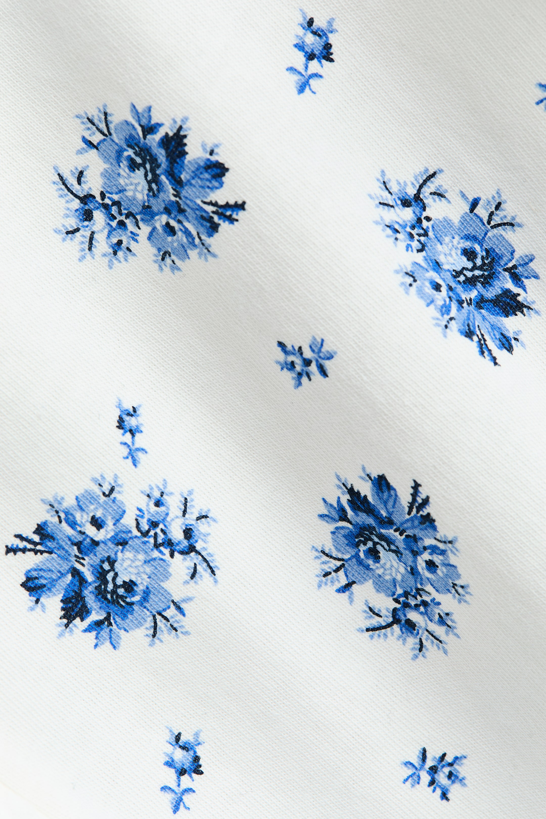 Flounce-Trimmed Cotton Top