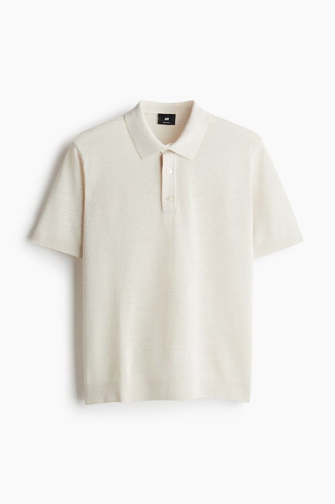 Polo Regular Fit en maille fine - Beige clair/Beige/Gris chiné - 1