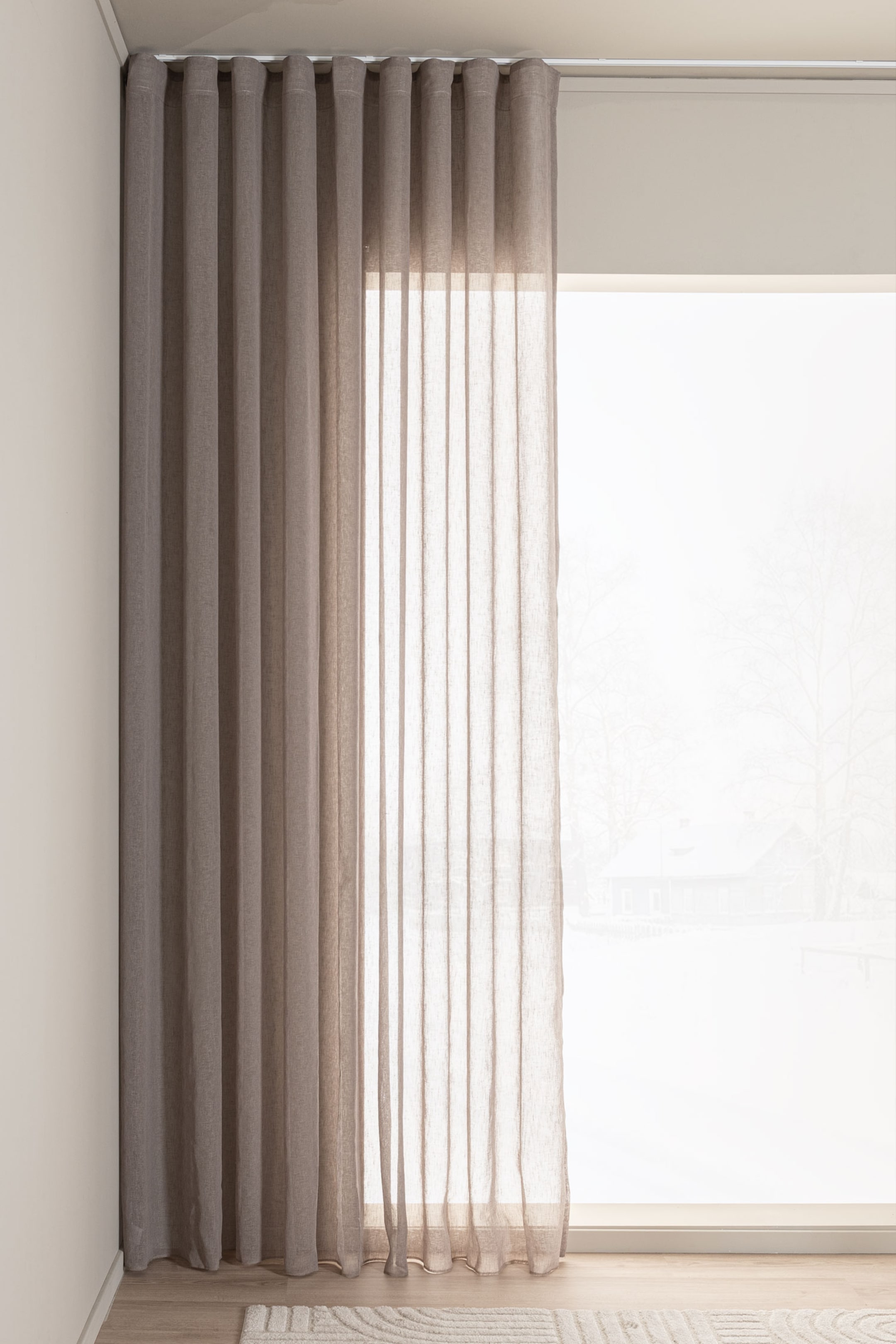 Visa större bild: 1-pack Gardinlängd Extra Bred Malva - Greige - Hasta - Home All | H&M SE 1