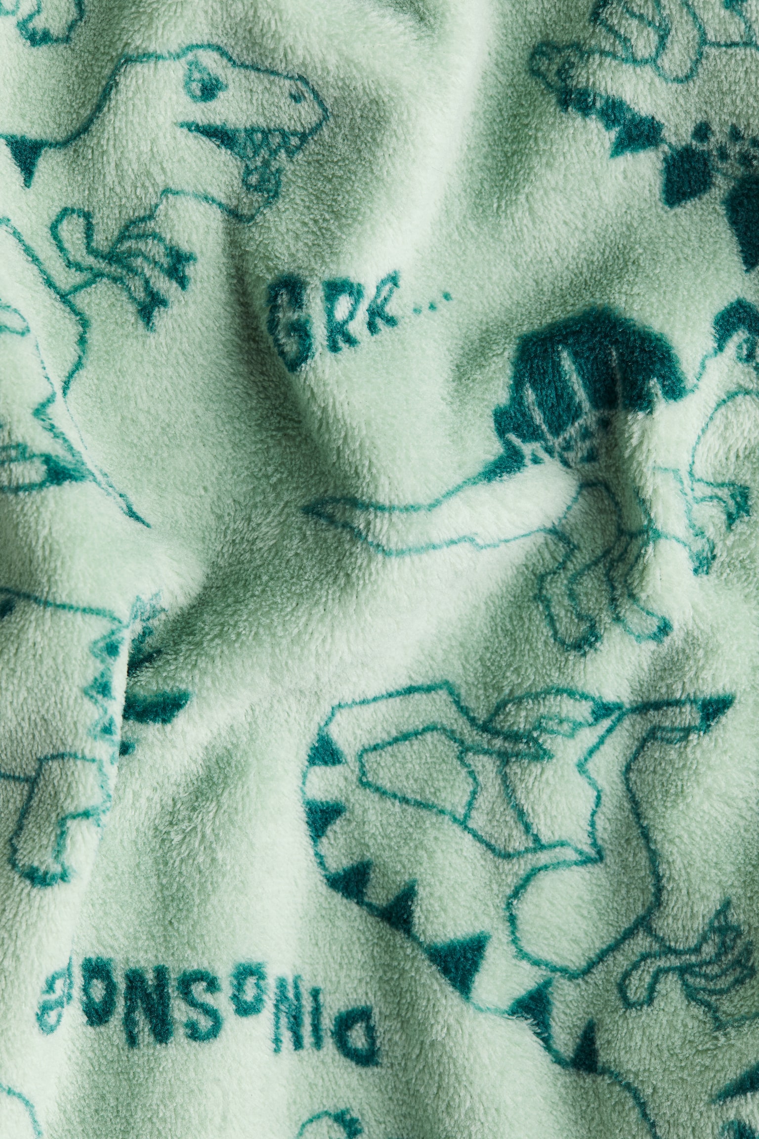 Patterned dressing gown - Light green/Dinosaurs - 2