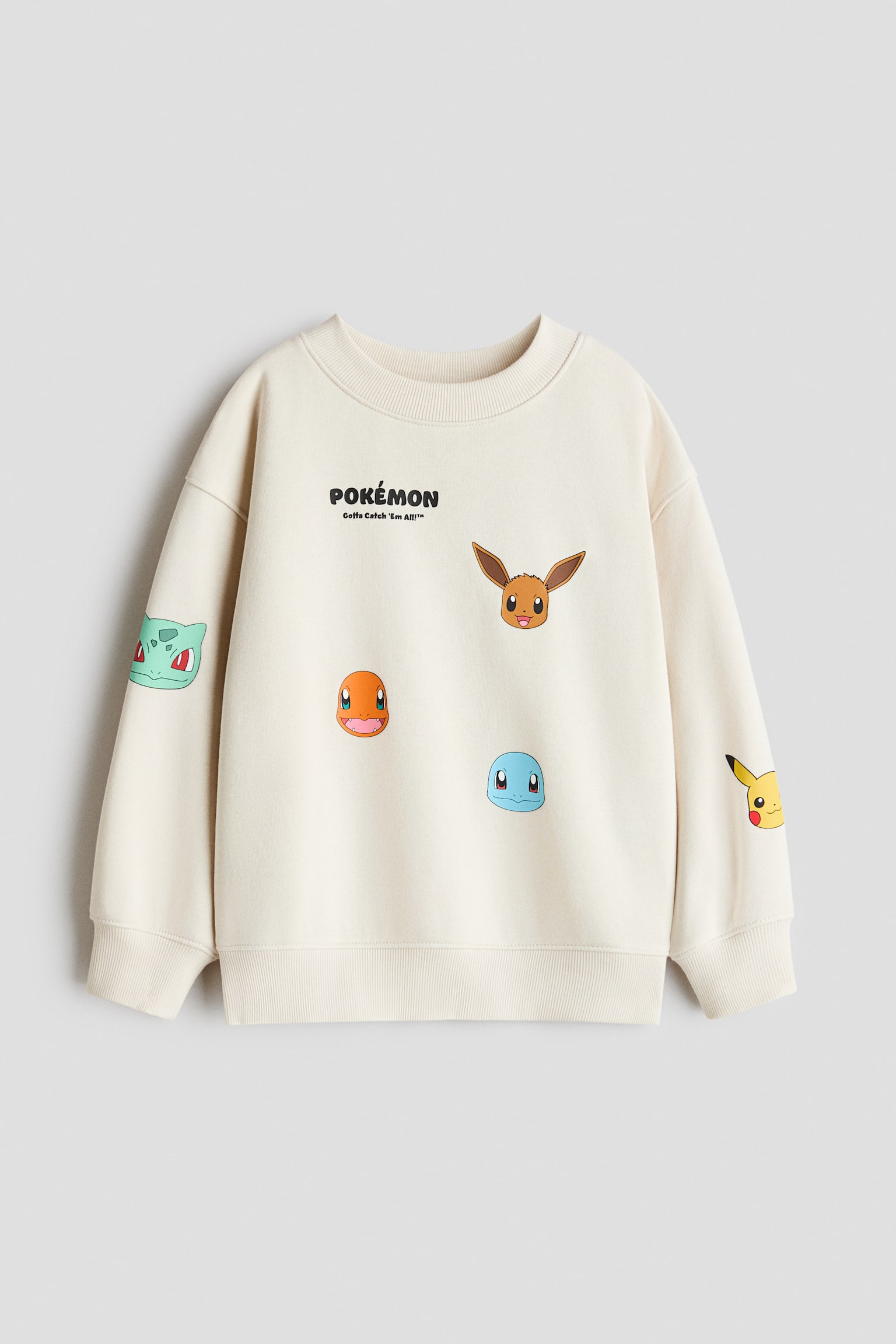 Printed brushed-inside sweatshirt - Cream/Pokémon/Dark red/Spider-Man/Dark brown/Snoopy/Dark green/Minecraft/Cream/Marvel Comics