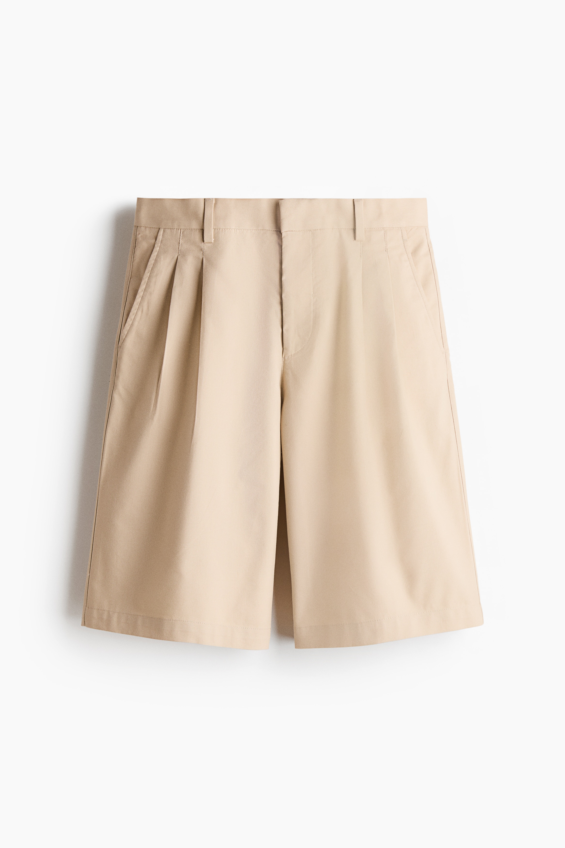 Bermudashorts in Loose Fit - Hellbeige/Schwarz