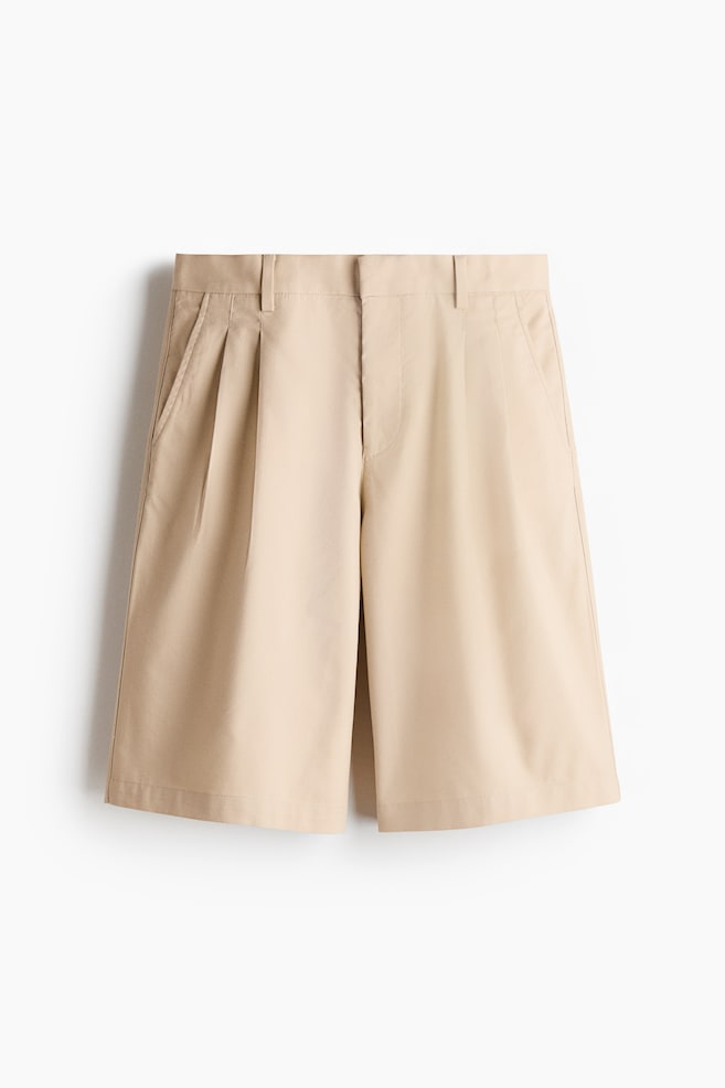 Loose-Fit Bermuda Shorts - Light beige - 1