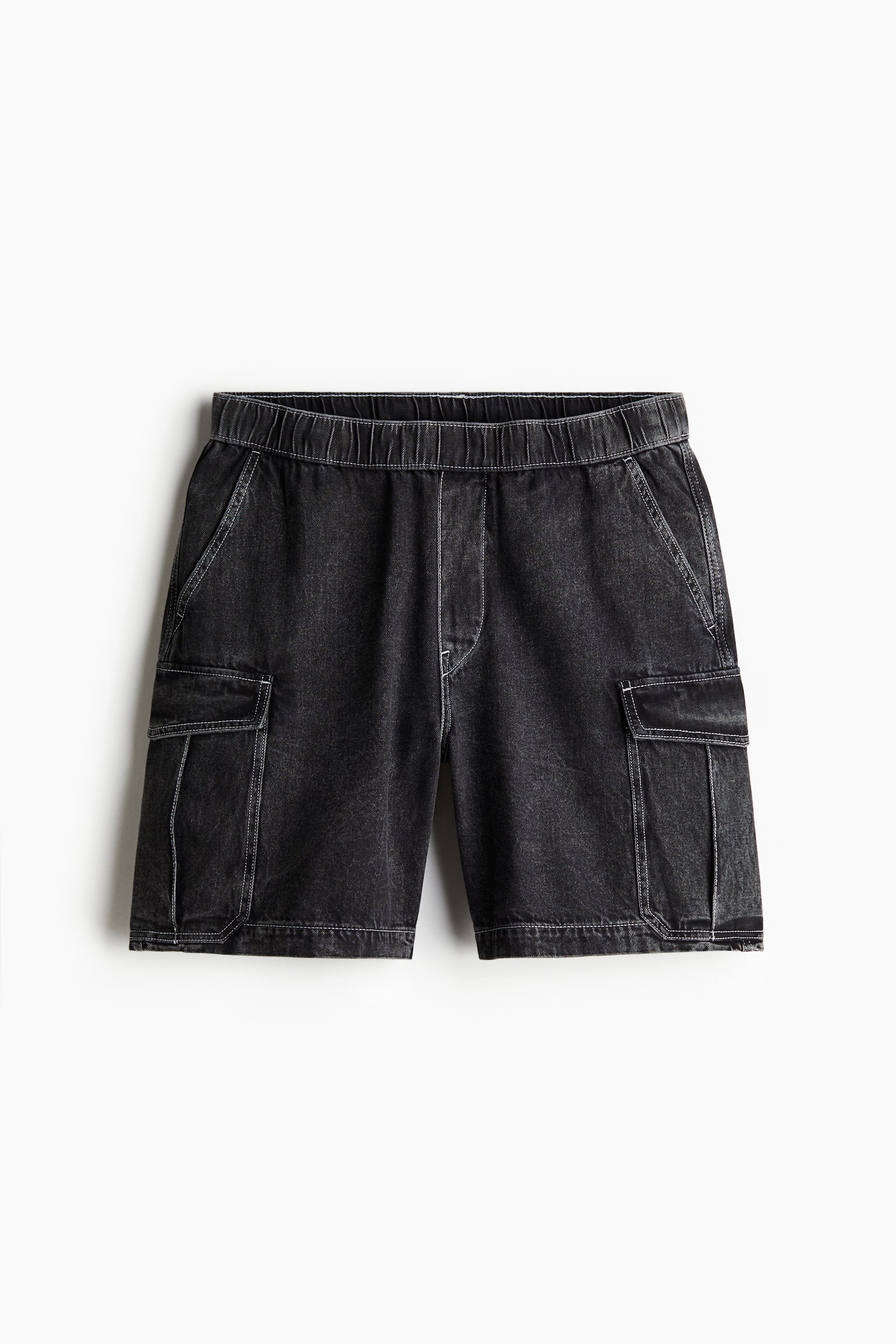 Loose Denim cargo shorts - Denim black/Navy blue/Light denim blue - 2