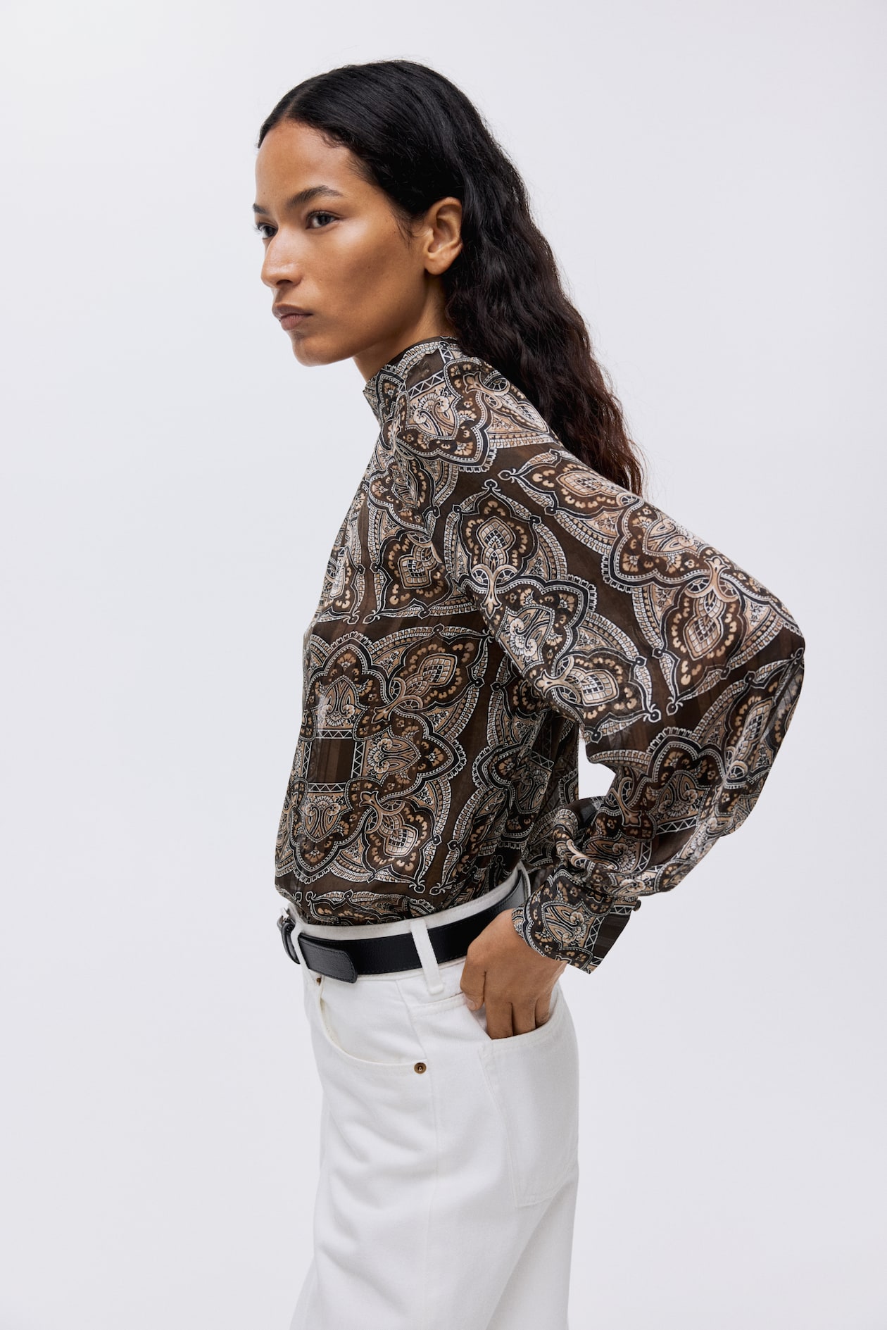 Stand-Up Collar Blouse - image 2