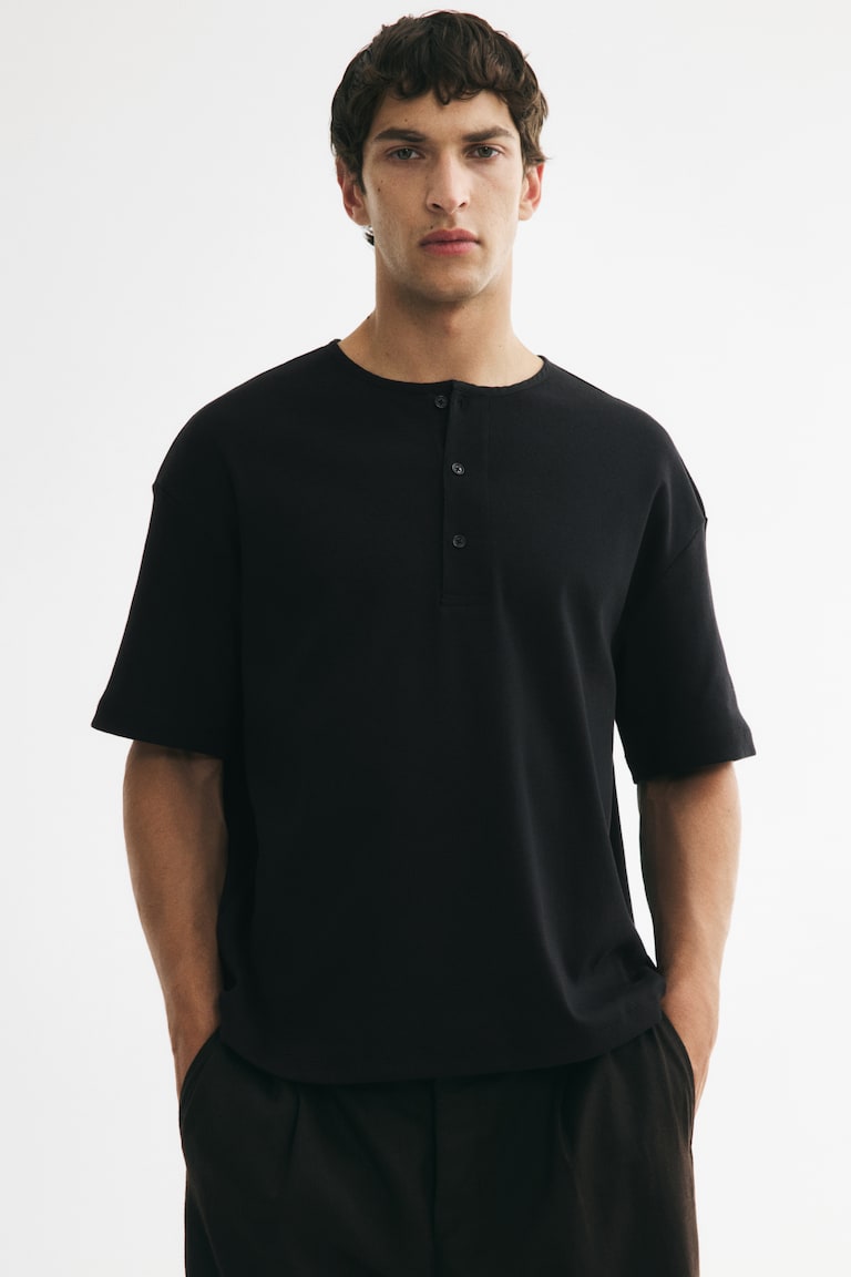 Majica s Henli izrezom Relaxed Fit