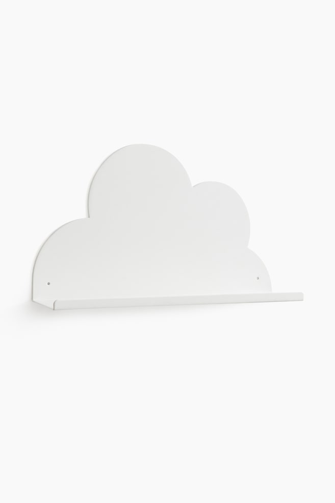 Cloud-Shaped Wall Shelf - White - 1