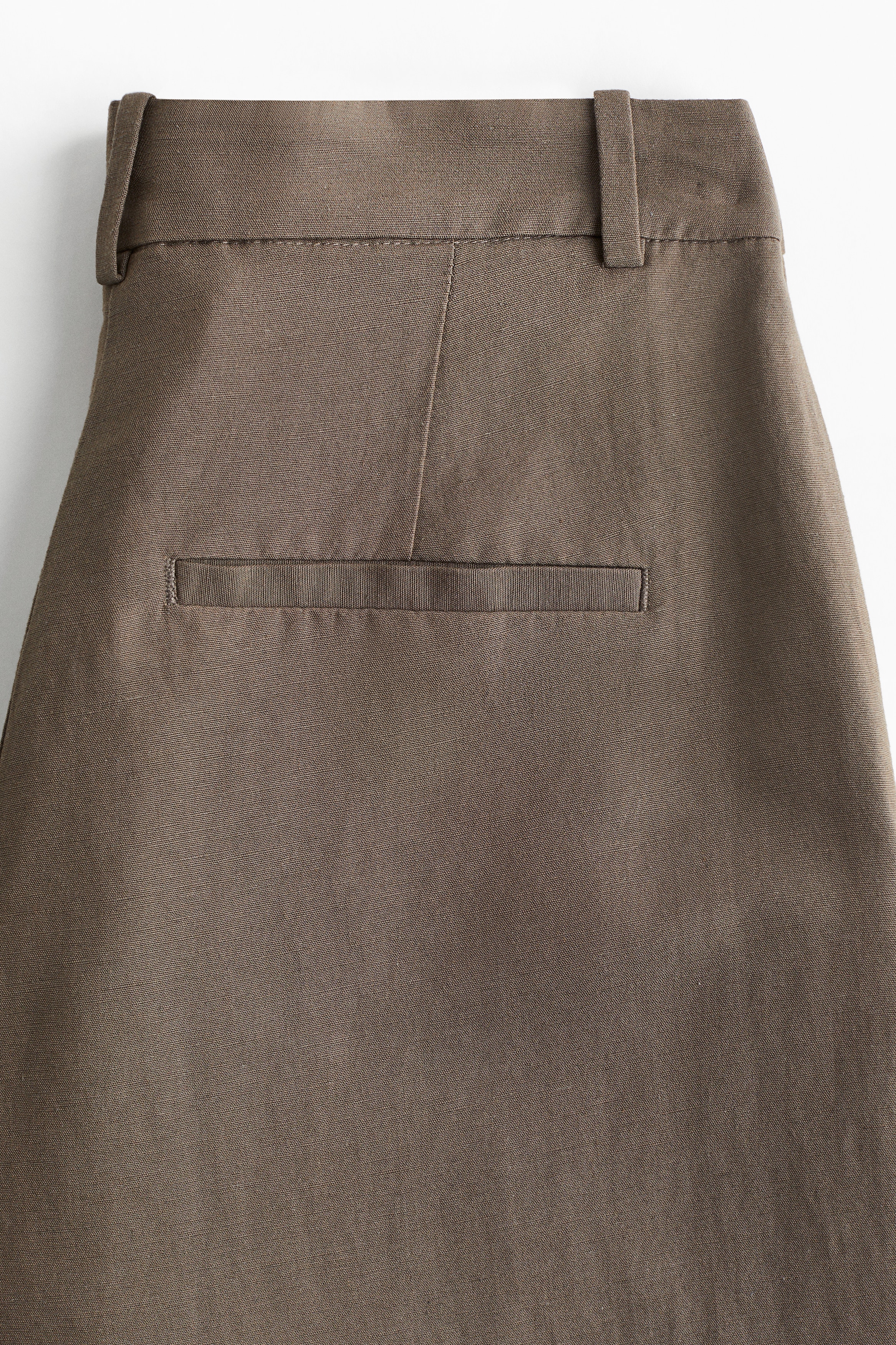 Wide linen-blend trousers