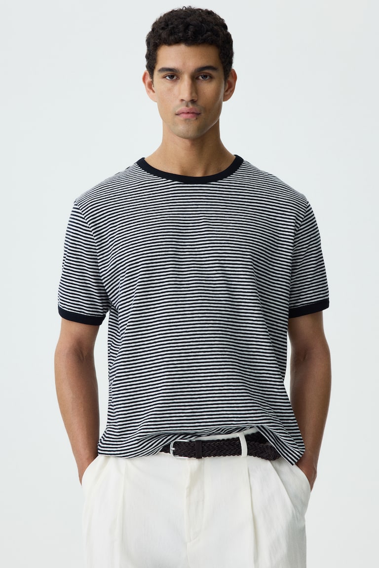 Majica od mešavine lana Relaxed Fit