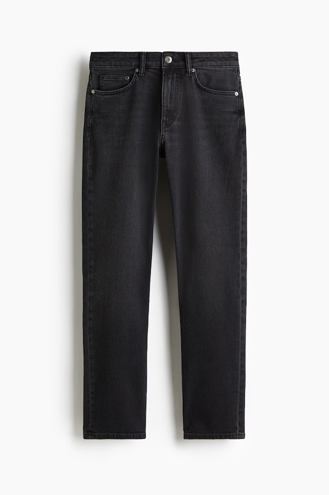 Straight Regular Jeans - Black/Denim blue - 1
