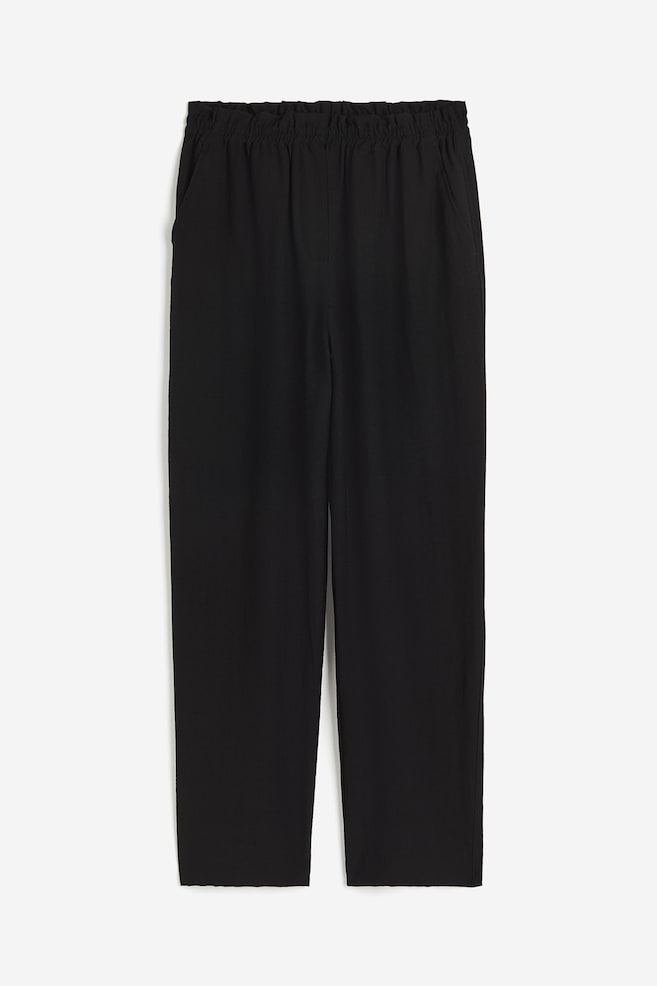 Paper-bag Pants - Black - 1