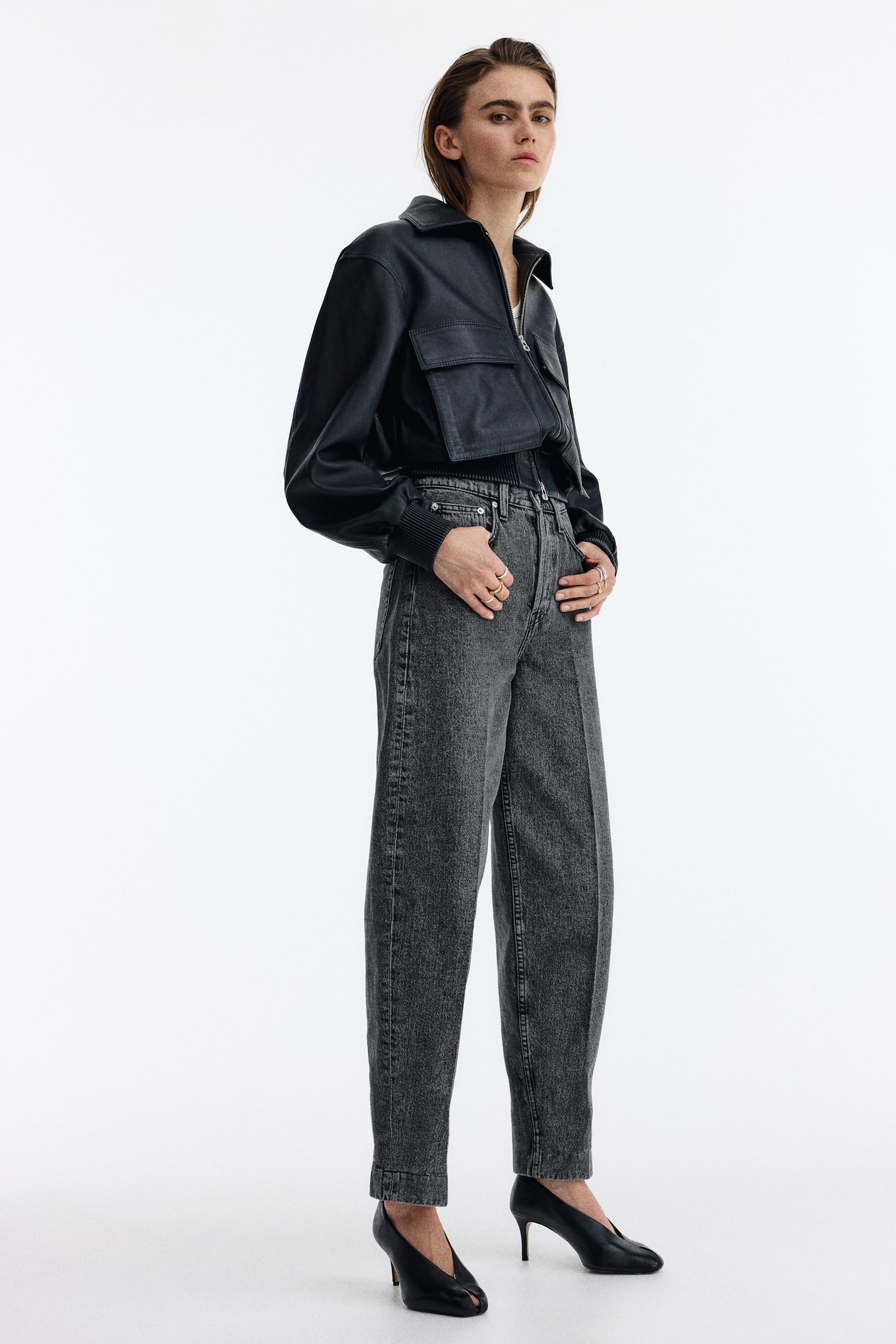 Barrel High Ankle Jeans - Grey/Denim blue/Pale denim blue/Denim blue/Yellow/Light denim blue - 5