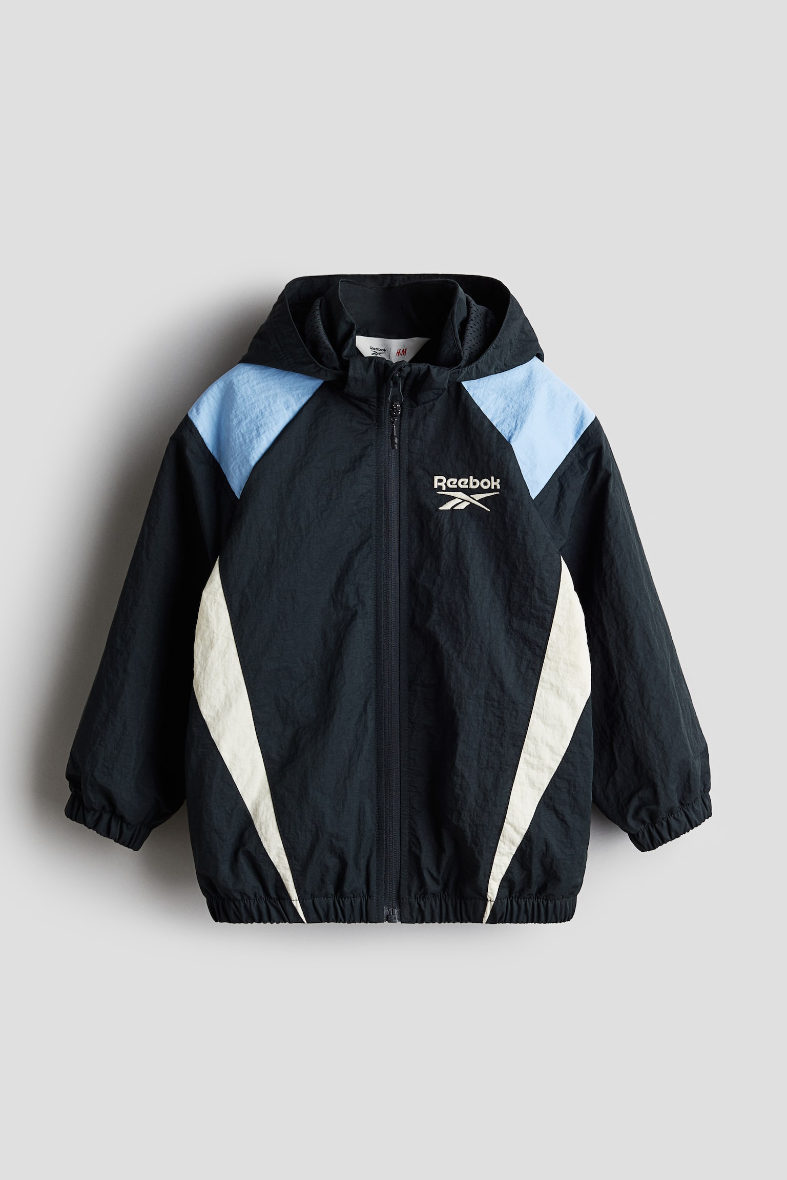 Motif-detail windbreaker - Black/Reebok - 2