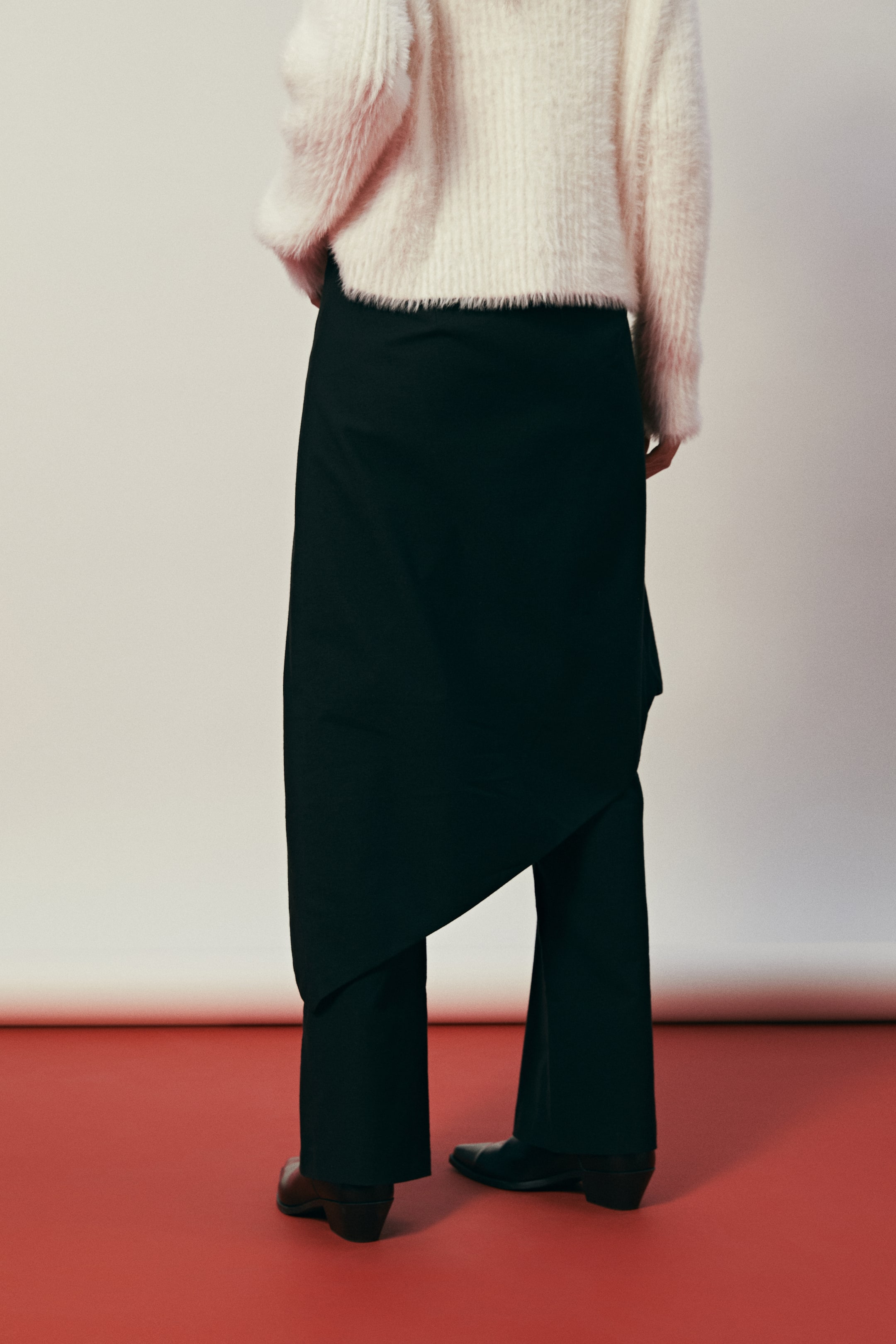 이미지 확대 보기: 스커트 레이어드 팬츠 - 블랙 - 여성 | H&M KR 5