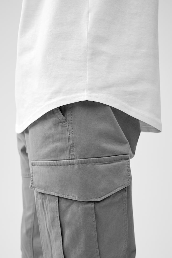 T-shirt lunga Regular Fit - Bianco/Nero - 5