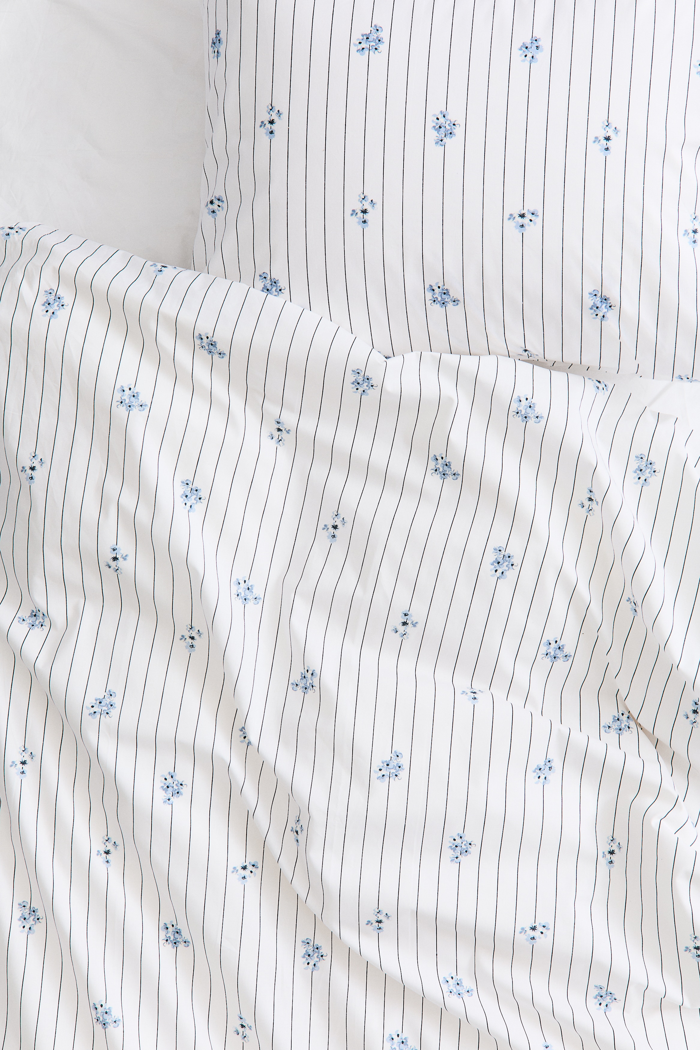 Cotton Percale Twin Duvet Cover Set - Thumbnail 2