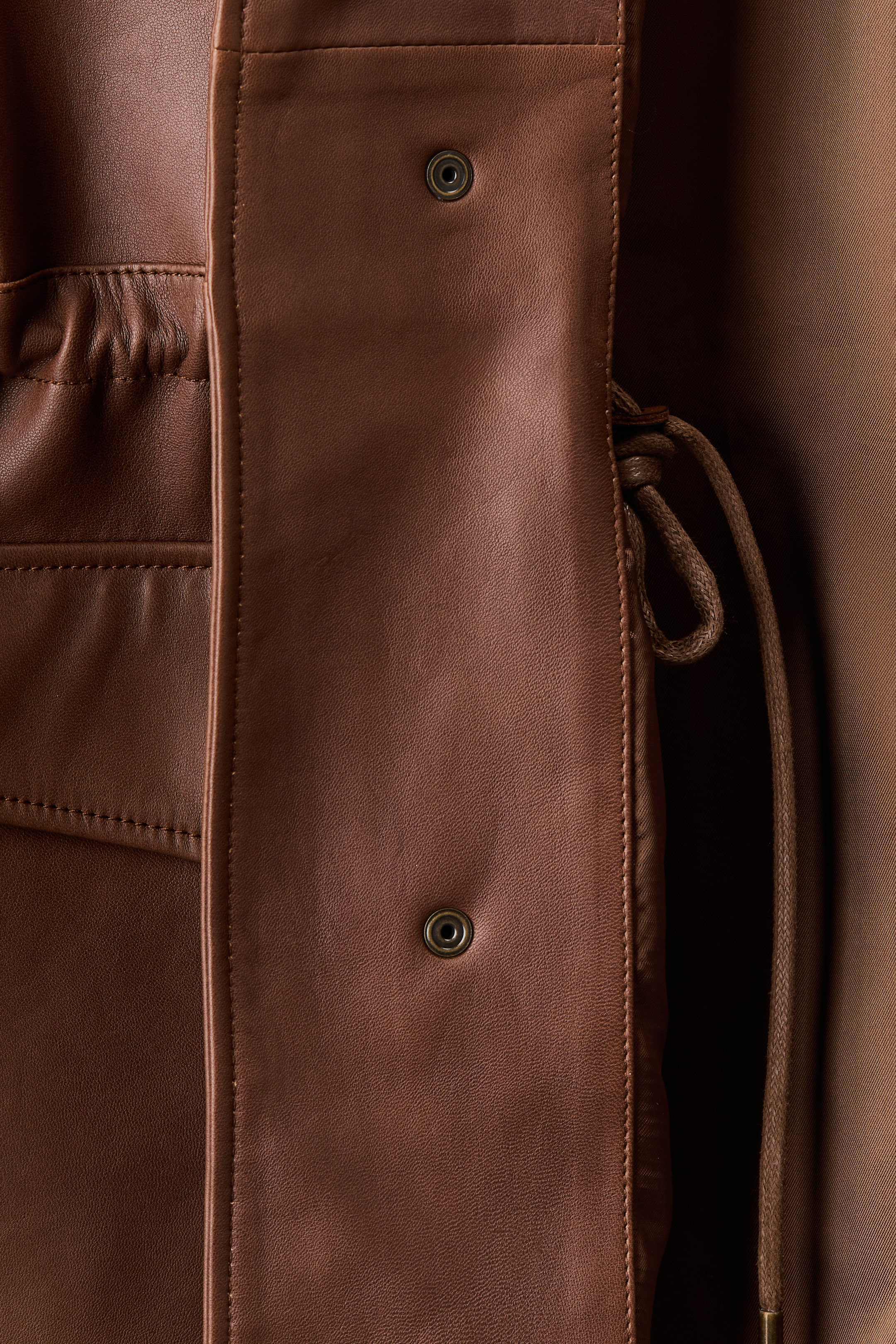 Мужские куртки H&M Leather Cargo Jacket — фото 8