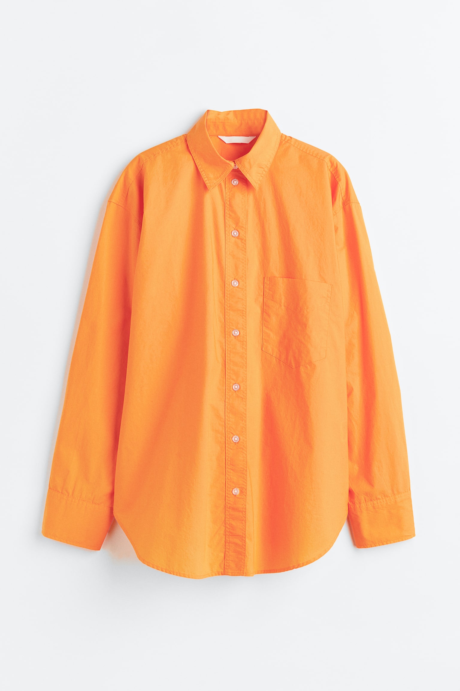 Cotton Poplin Shirt - Orange/Pink/Stripe/White/Blue - 1