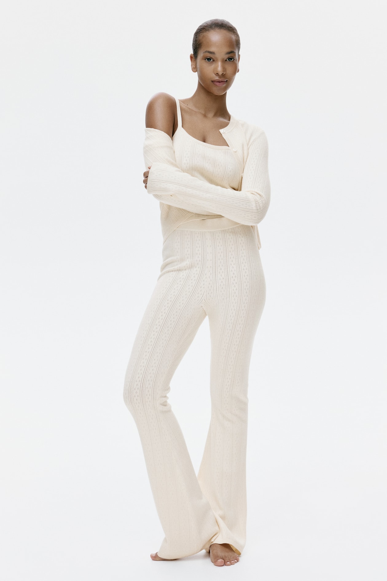 Pointelle-Knit Viscose-Blend Pants - image 4