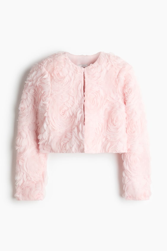 Женские куртки H&M Cropped Appliquéd Jacket