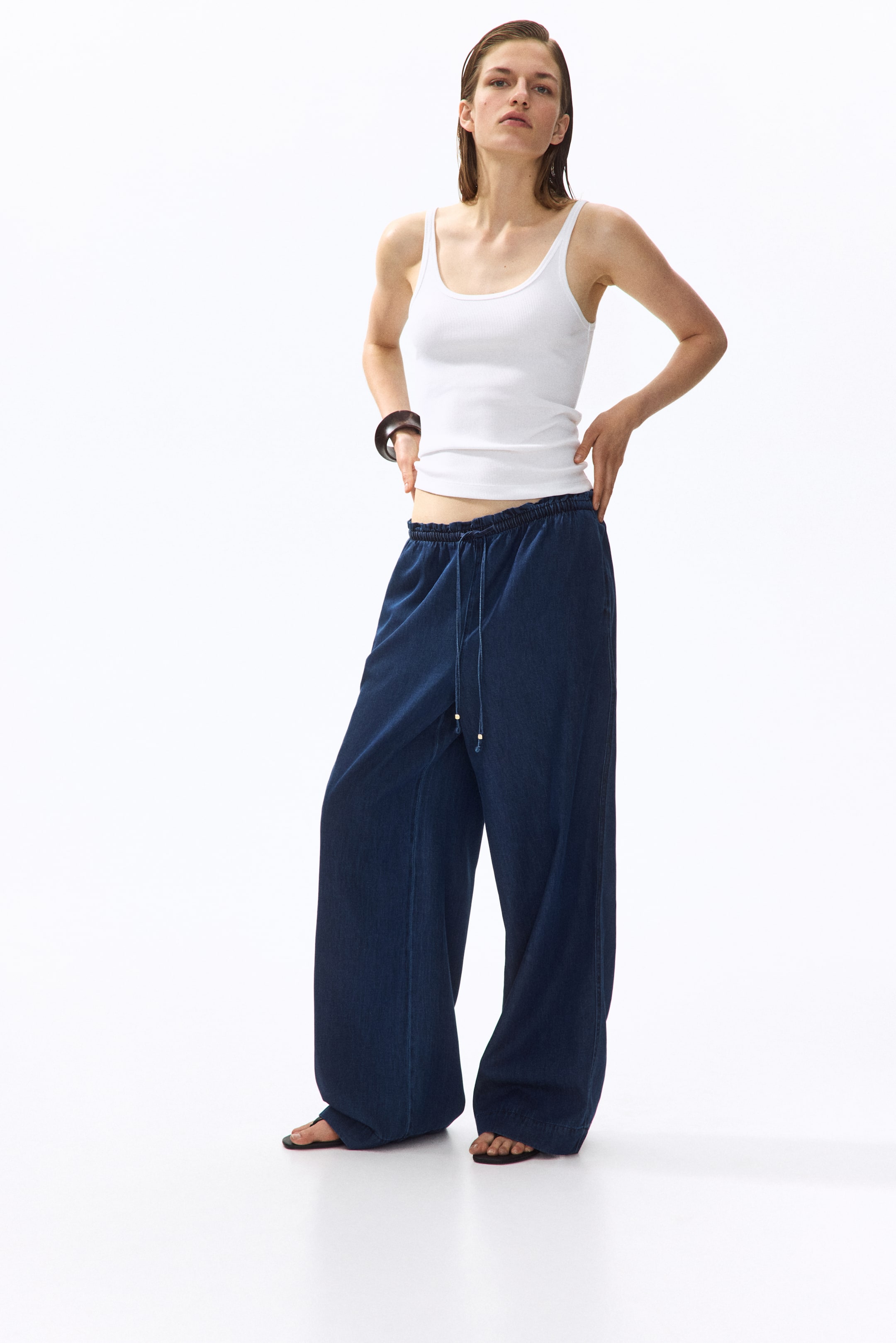 Женские сумки H&M Wide-Cut Paper-Bag Pants — фото 5
