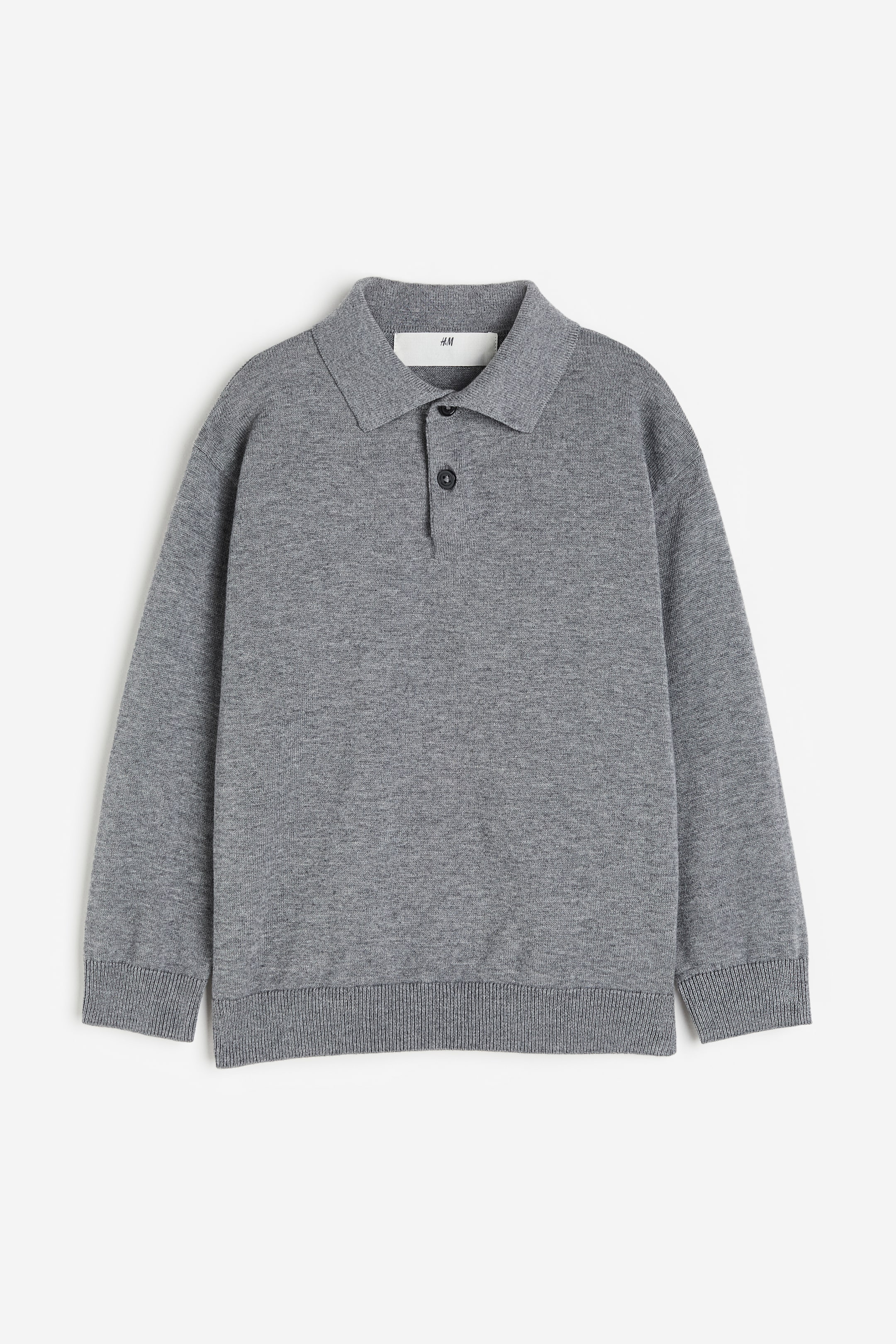 Fine-knit Polo Sweater