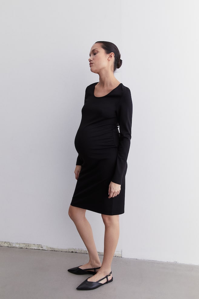 MAMA Long-sleeved dress - Black - 4