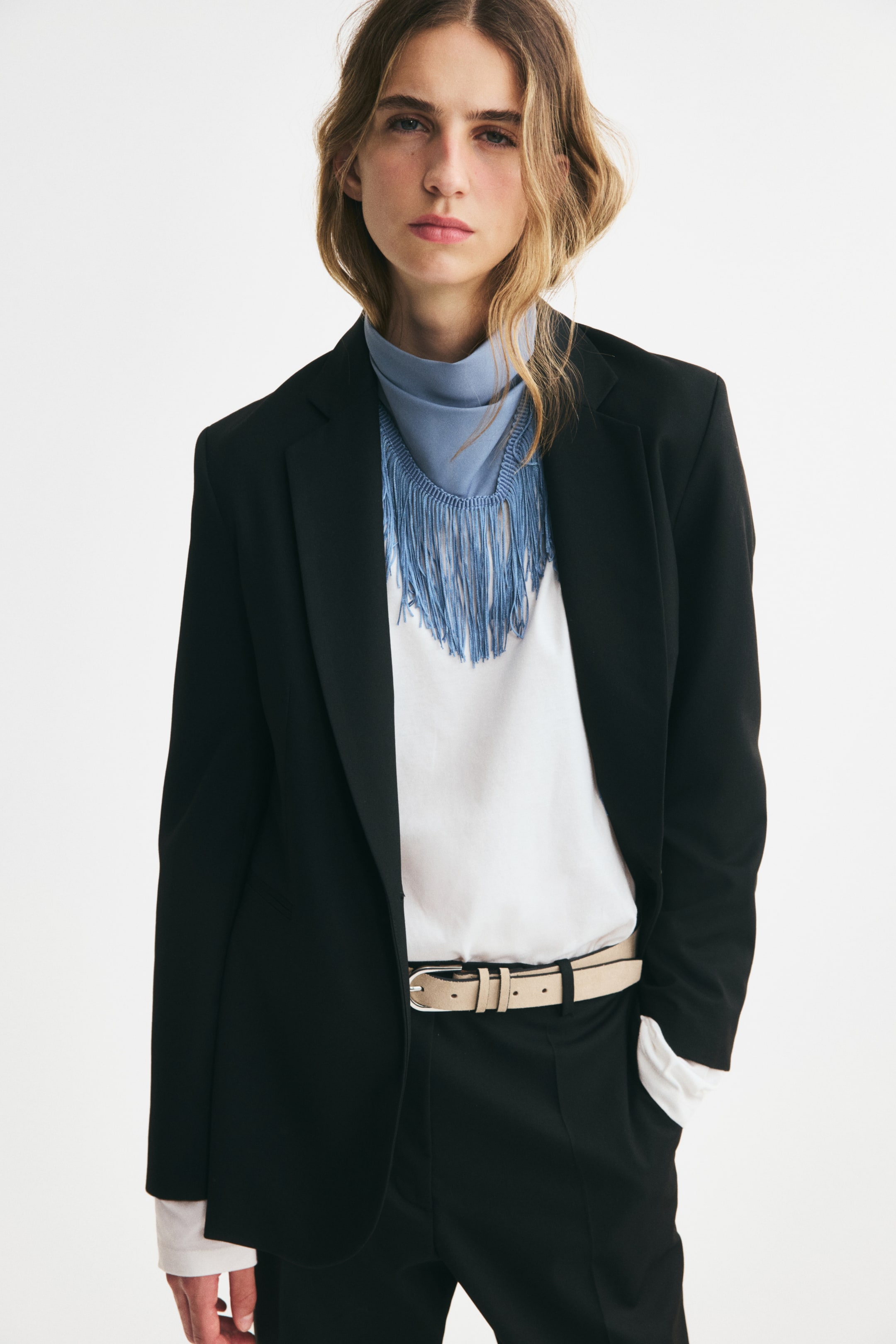 View larger image: Single-breasted twill blazer - Black - Ladies | H&M IN 1