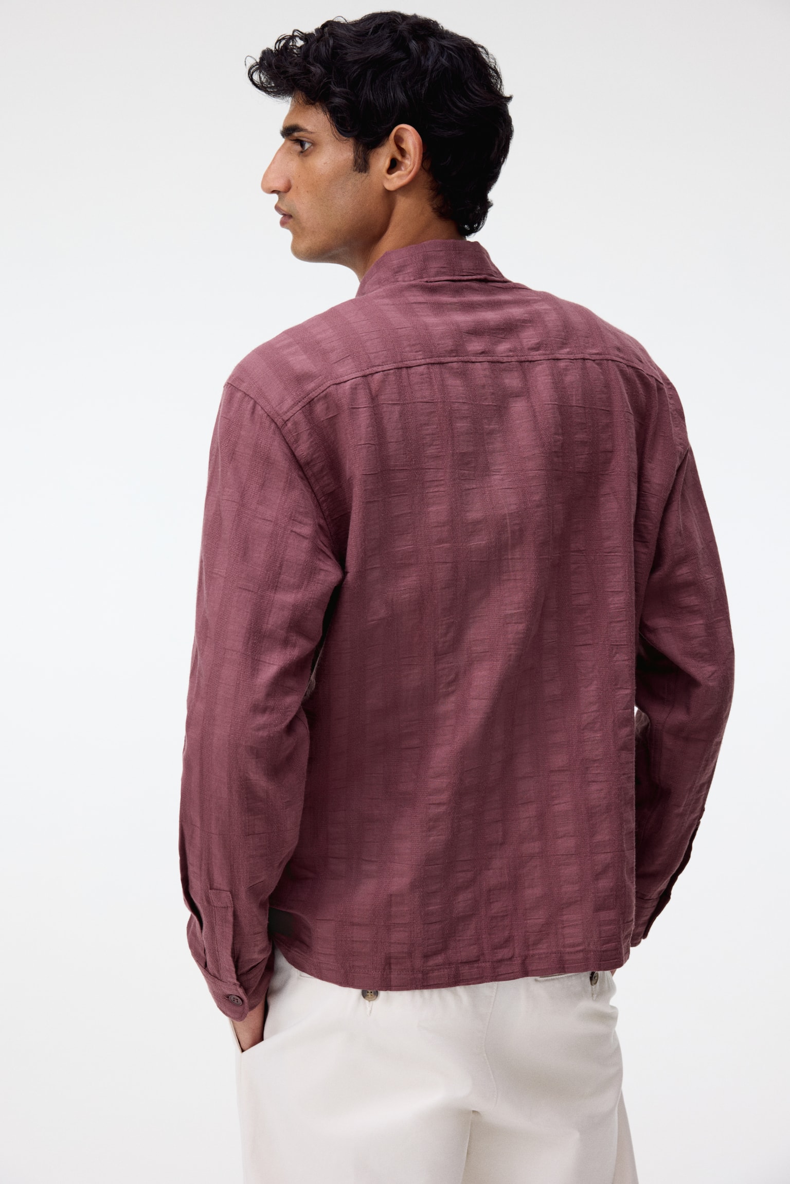 Regular Fit Textured cotton shirt - Red/Green/Light yellow - 5