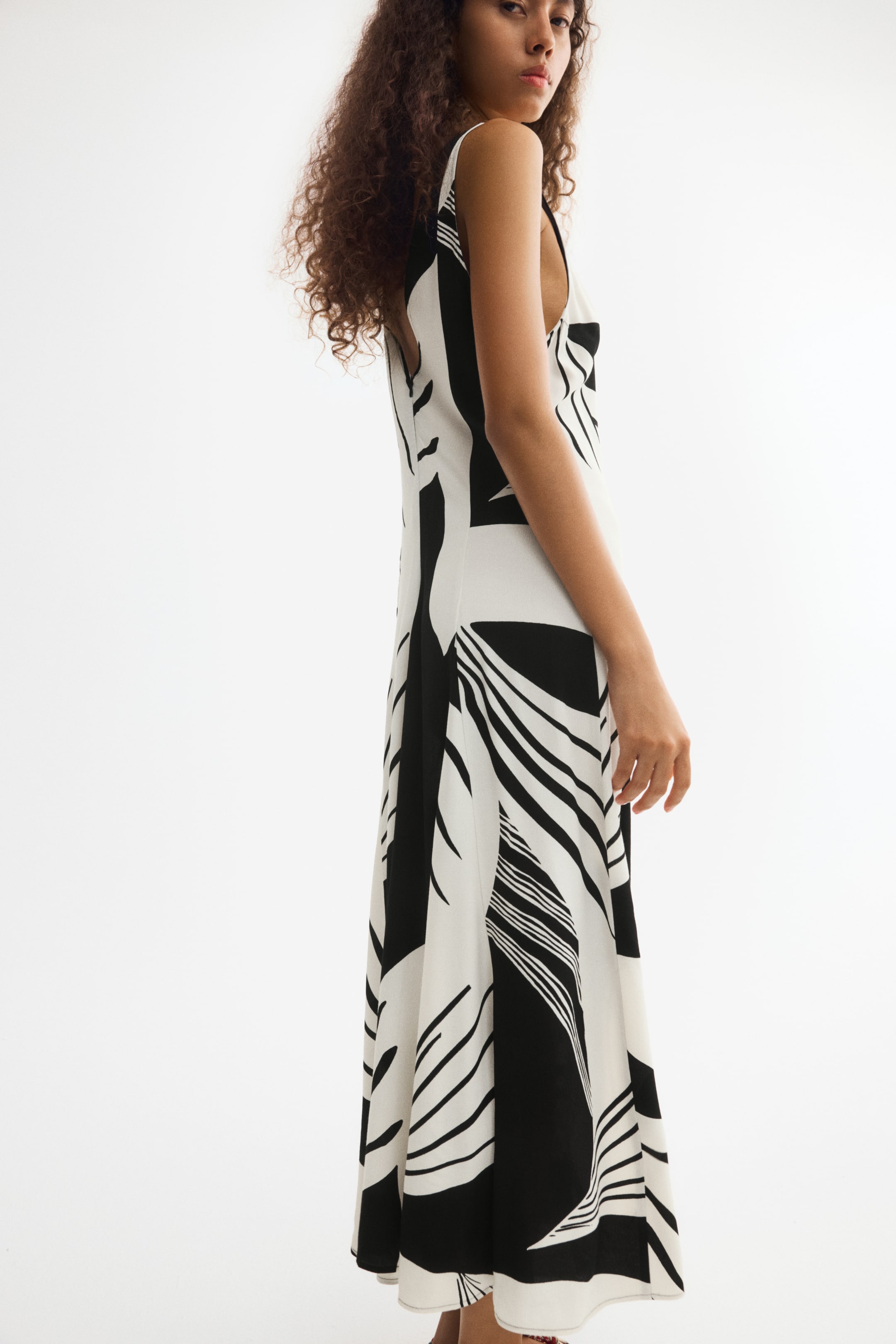 Crêpe Dress with Godet Pleats
