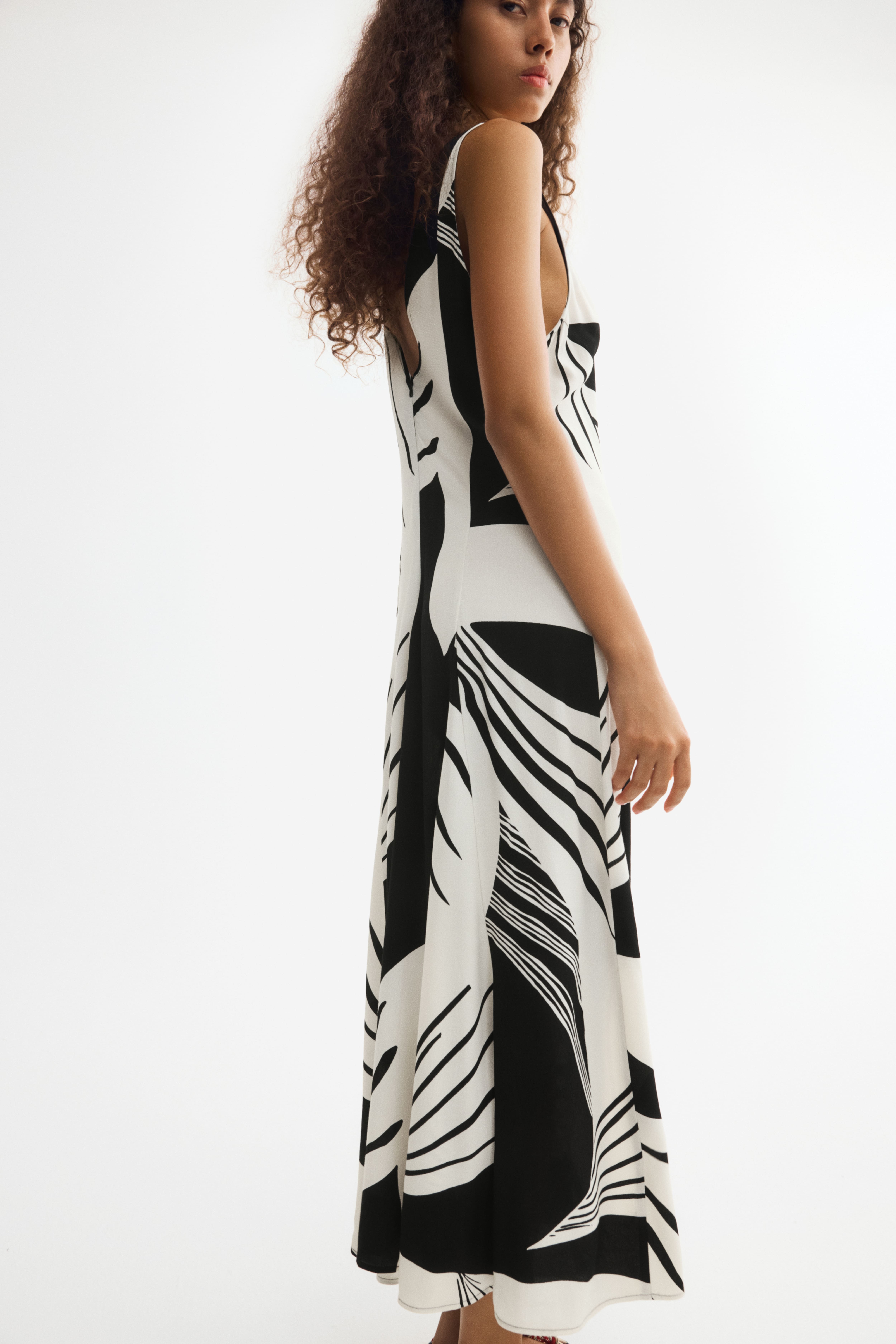 Crêpe Dress with Godet Pleats