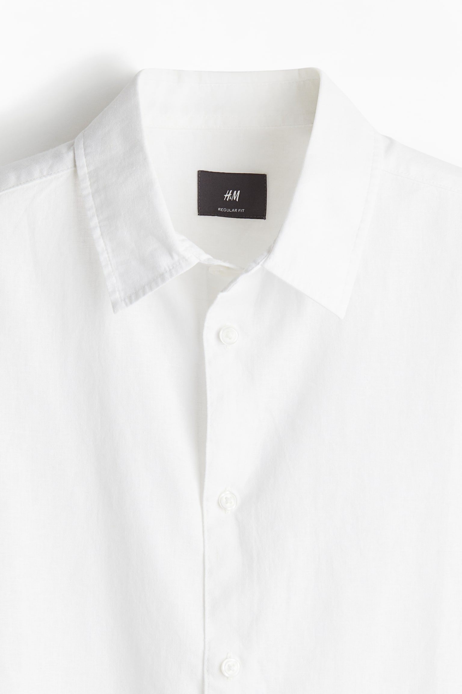 Regular Fit Linen-blend shirt - White/Cream/White/Navy blue/Blue - 4