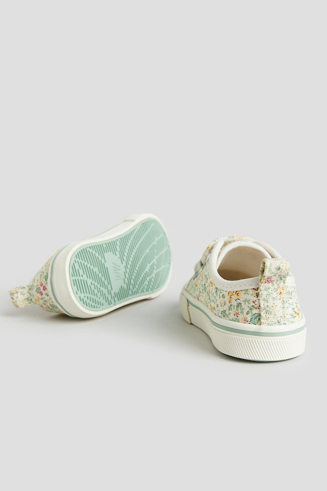 Sneakers à motif fleuri - Vert clair/fleuri - 2