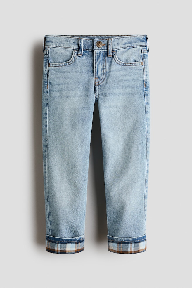 Slim Fit Lined Jeans - Açık kot mavisi/Denim blue/Denim black - 1