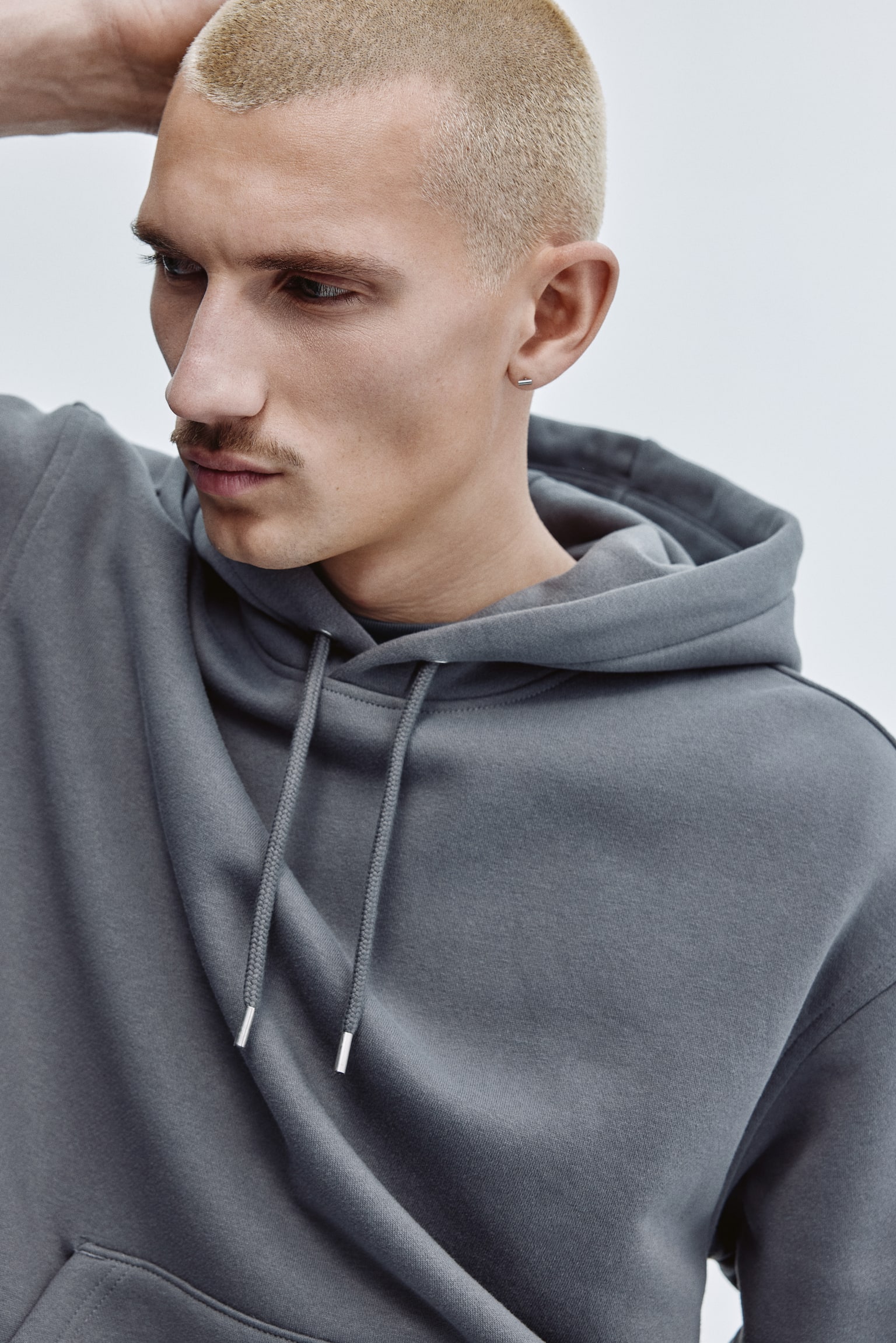 Loose Fit Hoodie - Dark grey/Dark khaki green/Black/Dark teal/White/Beige/Navy blue/Dark forest green/Light grey marl/Light blue/Plum/Red/Dark brown - 4